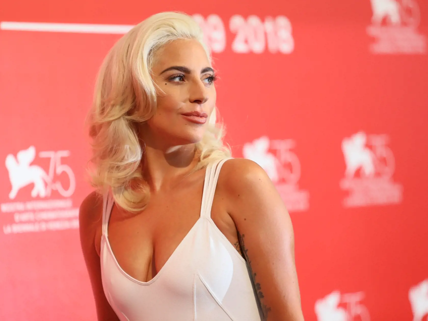 Lady,Gaga,Attends,'a,Star,Is,Born',Photocall,During,The