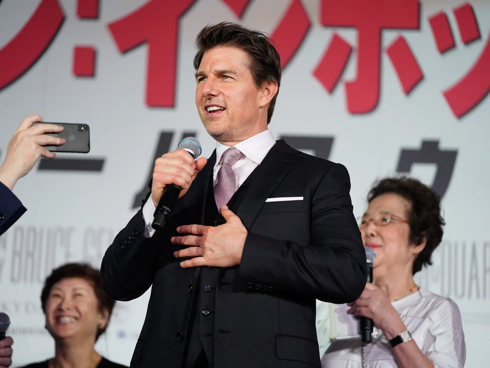 TOKYO, JAPAN - JULY 18:  Tom Cruise attends the 'Mission: Impossible - Fallout' Premiere at TOHO Cinemas Hibiya on July 18, 2018 in Tokyo, .  (Photo by Christopher Jue/Getty Images for Paramount Pictures)