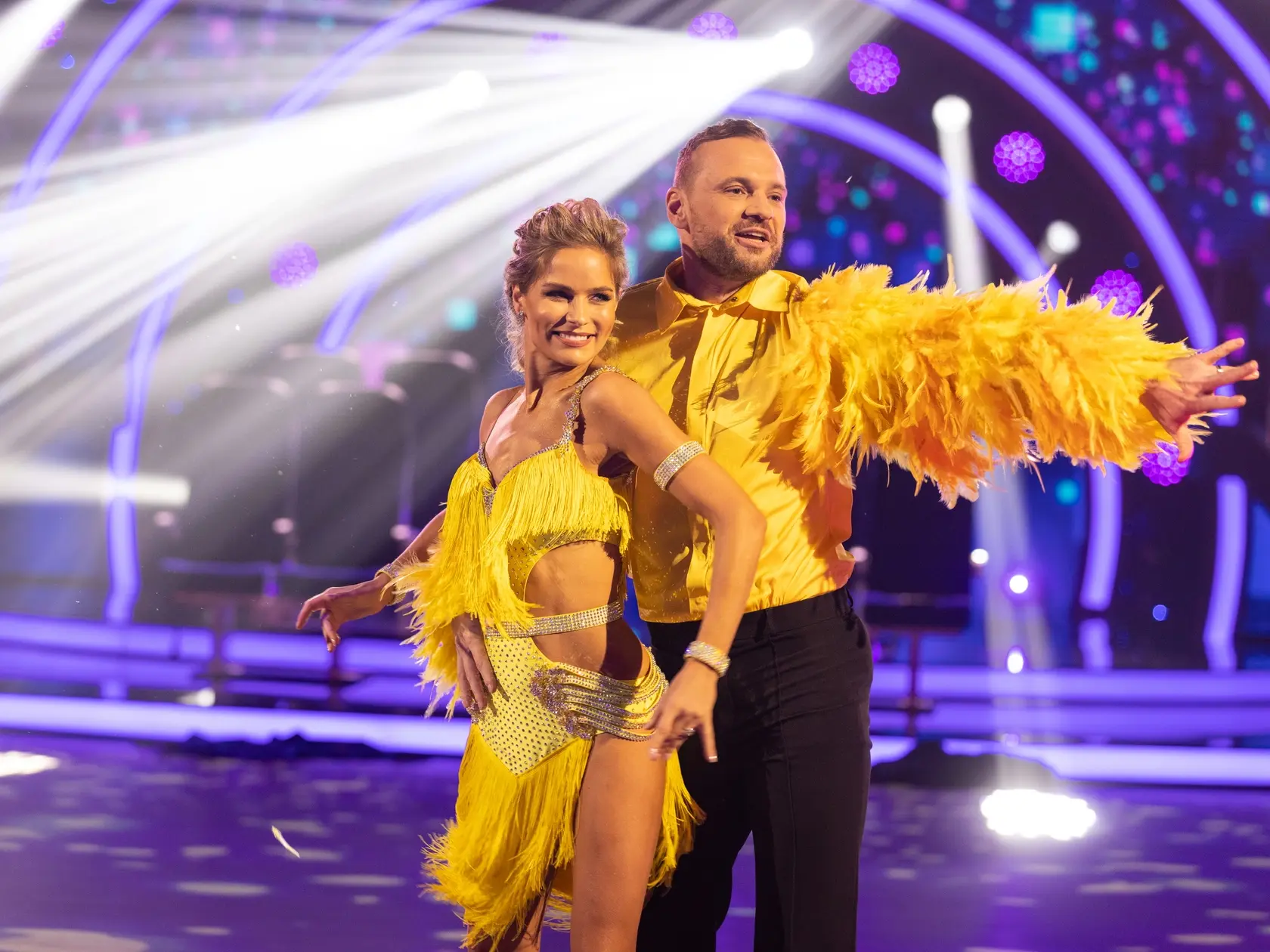 Manželia Ivana (36) a Marián (41) Gáboríkovci počas štvrtého kola Let's Dance