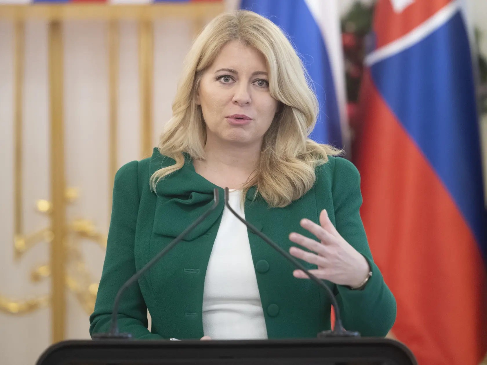 Zuzana Čaputová privítala slovinskú hlavu štátu