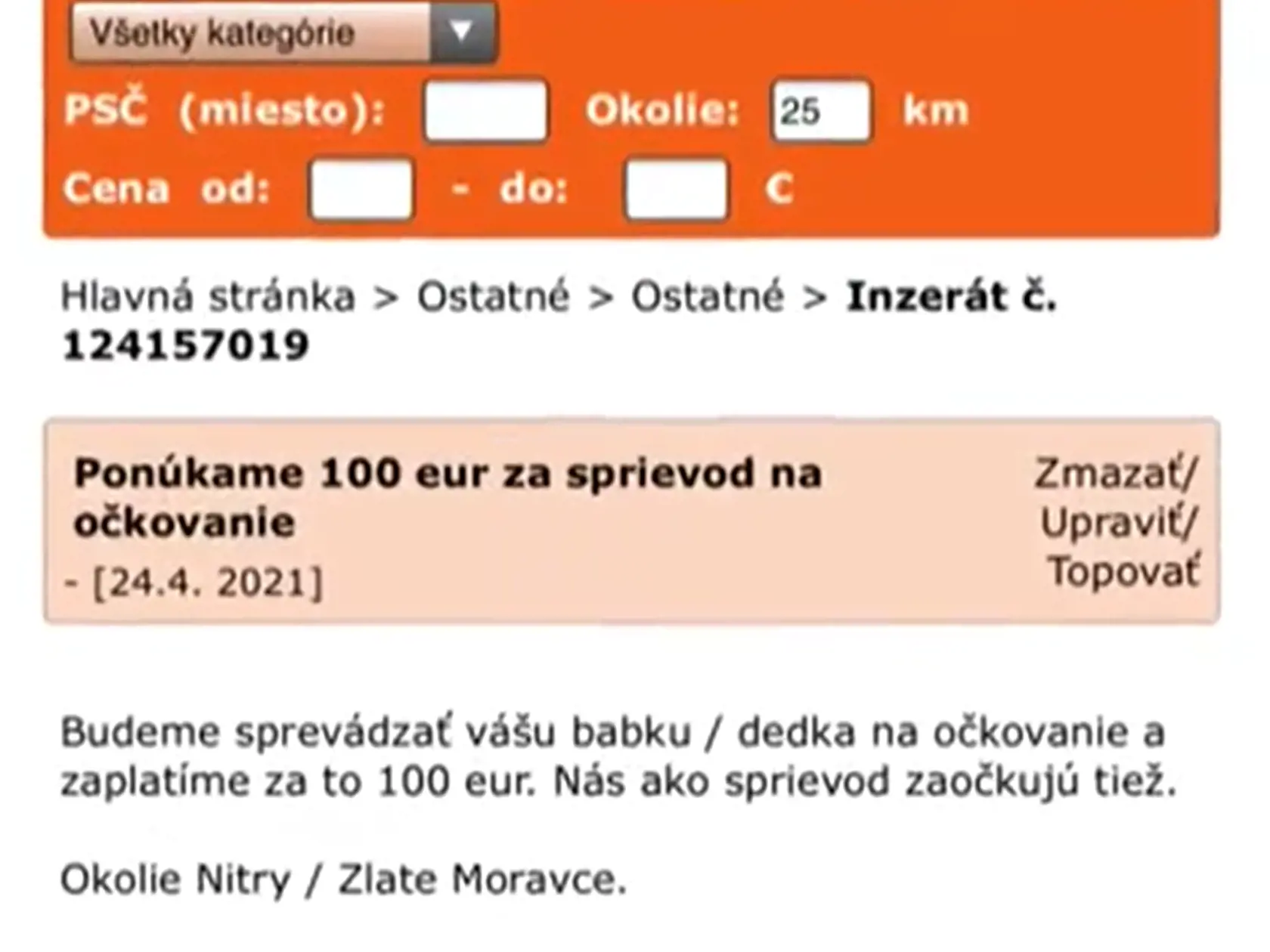 Vynaliezaví Slováci našli spôsob ako sa rýchlo dostať k vakcíne. Za sprievod vašej babky či dedka ponúkajú pivo, niektorí dokonca stovky eur!
