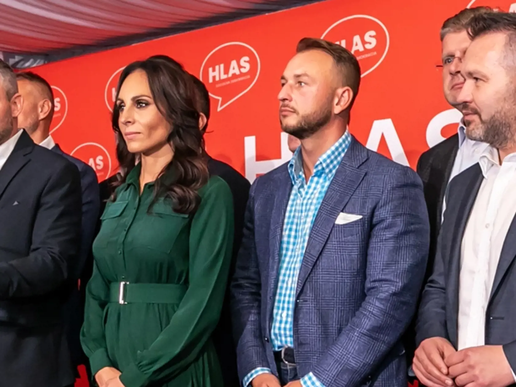 Na snímke tlačová konferencia politickej strany HLAS SD ku zhodnoteniu volieb v reštaurácii Aušpic.  