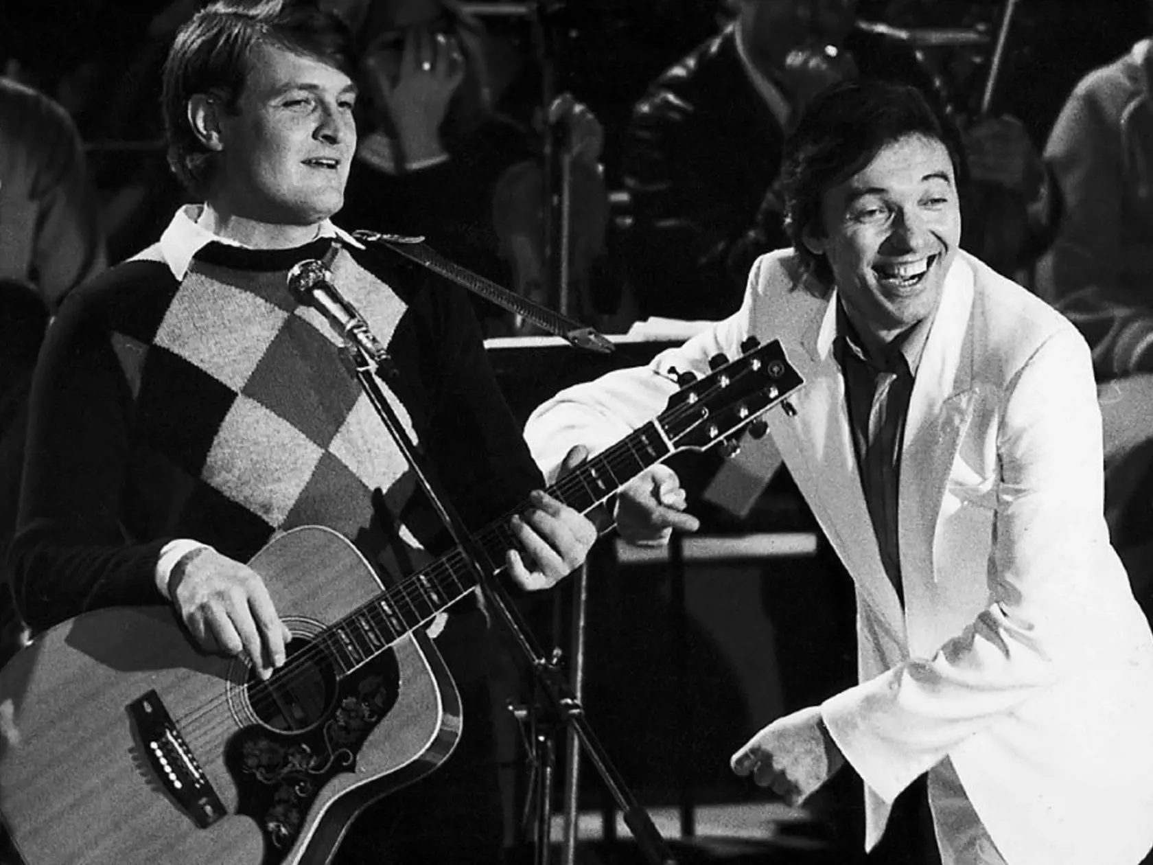 Karel Gott a Ladislav Štaidl v osemdesiatych rokoch.