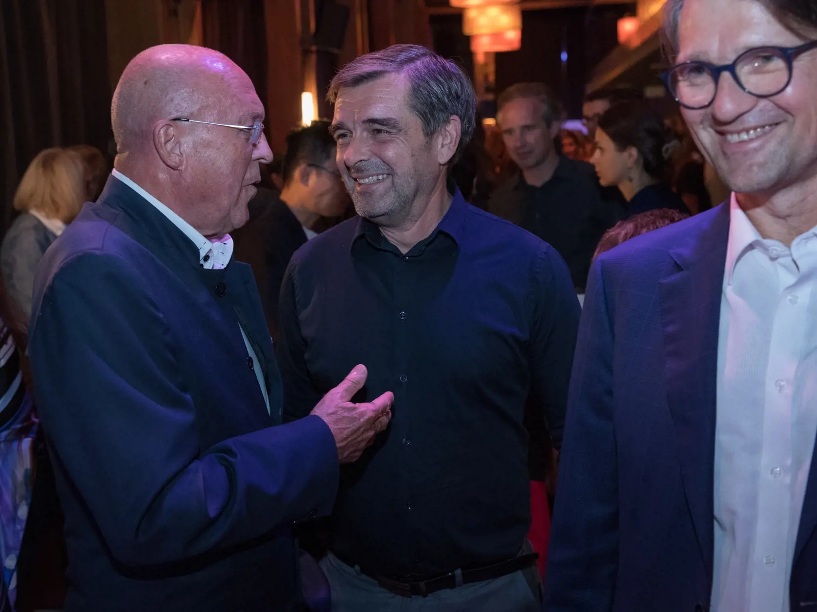 Premiéra muzikálu Bedári v slovenskom naštudovaní v divadle Nová Scéna v Bratislave. Na snímke zľava je Viliam Fischer, Peter Kočíš a Marek Maďarič.