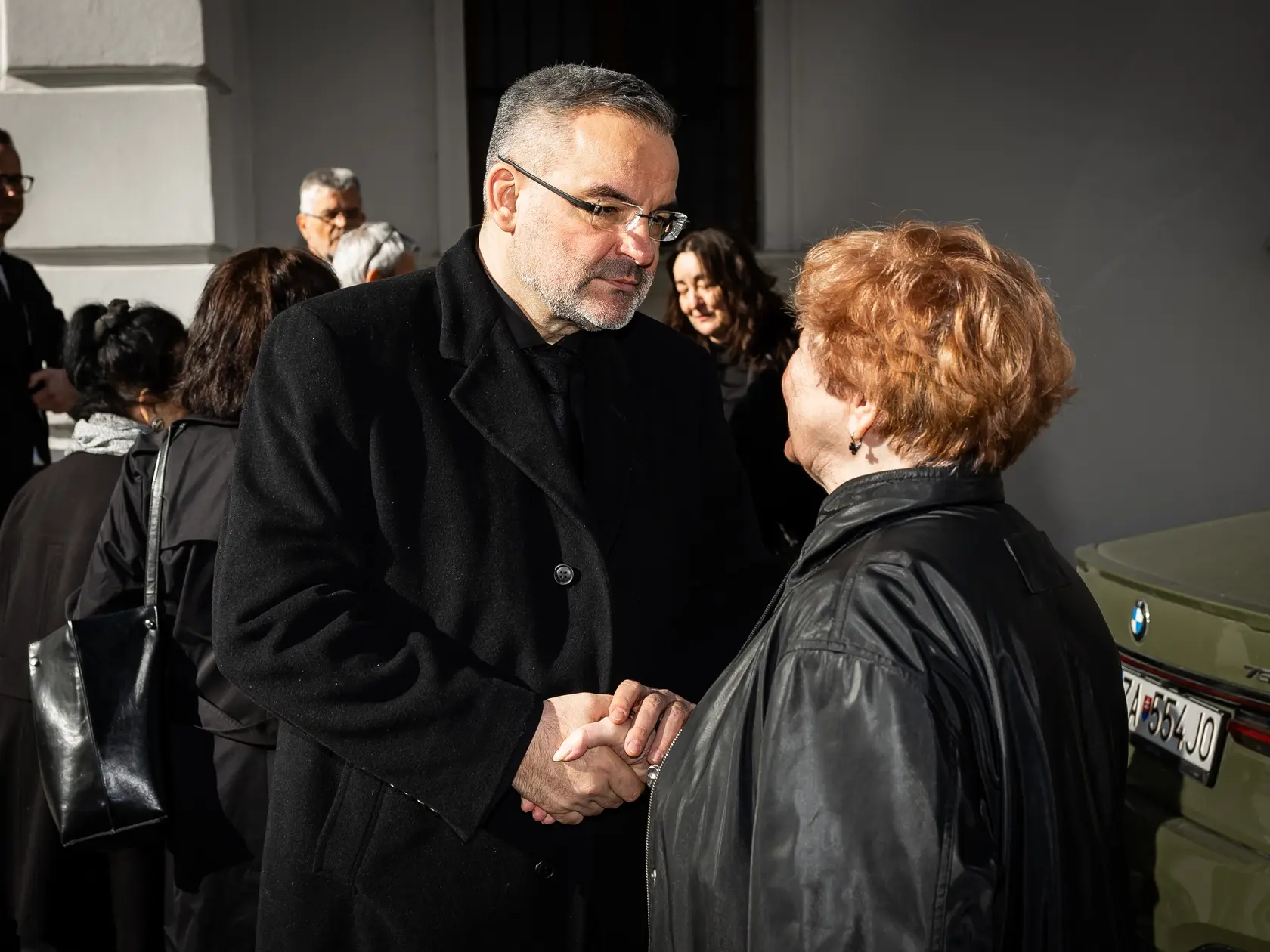 Posledná rozlúčka s hercom Štefanom Kvietikom za účasti rodiny aj verejnosti v Katedrále sv. Martina v Bratislave. Na snímke Martin Kvietik. 