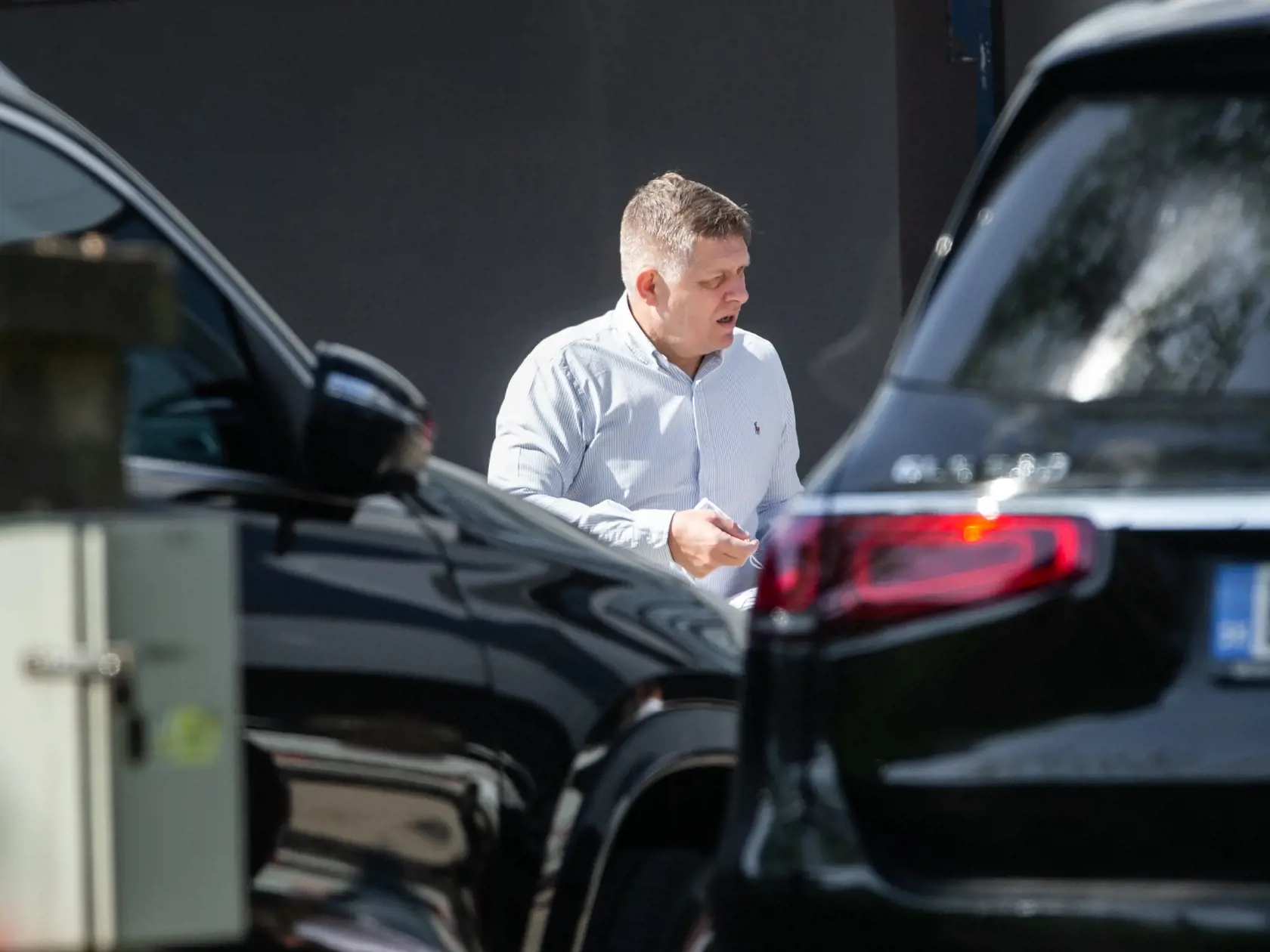 Televízia Slovan v Bratislave. Na snímke Robert Fico.