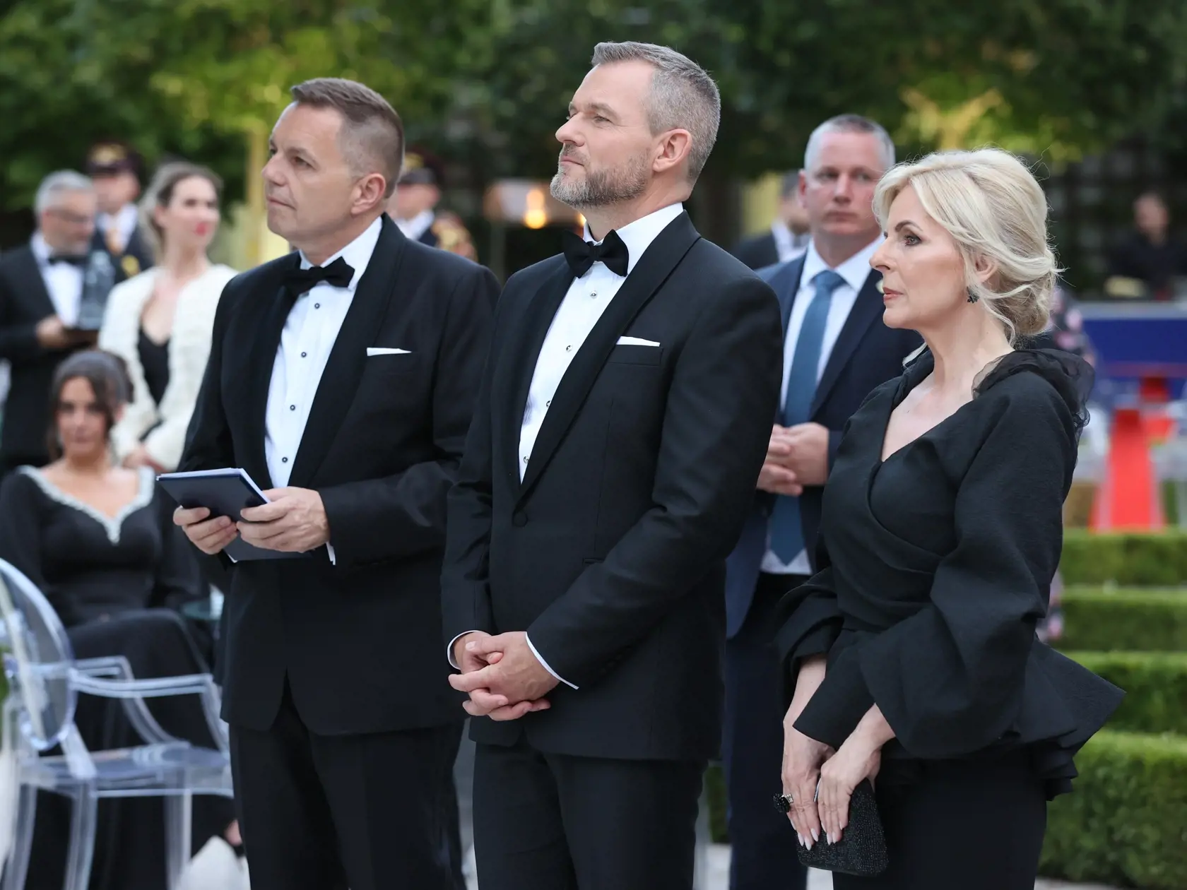 Slávnostná recepcia prezidenta SR Petra Pellegriniho na Bratislavskom hrade. Na snímke je nový prezident Peter Pellegrini so sestrou Evou.