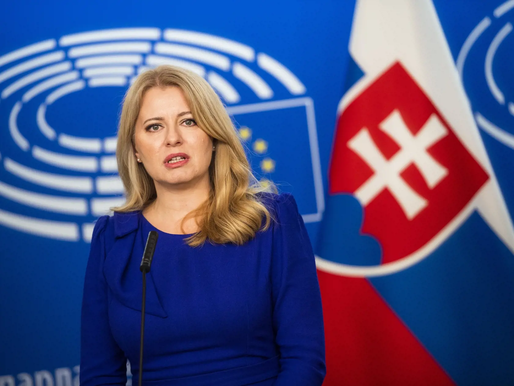 Prezidentka SR Zuzana Čaputová počas návštevy Európskeho parlamentu v Štrasburgu
