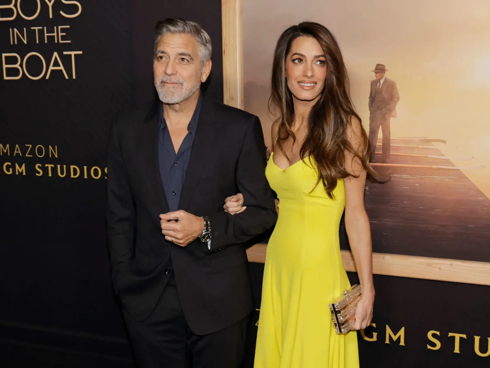 George Clooney a manželka Amal: V žltých šatách bola ozdobou večera!