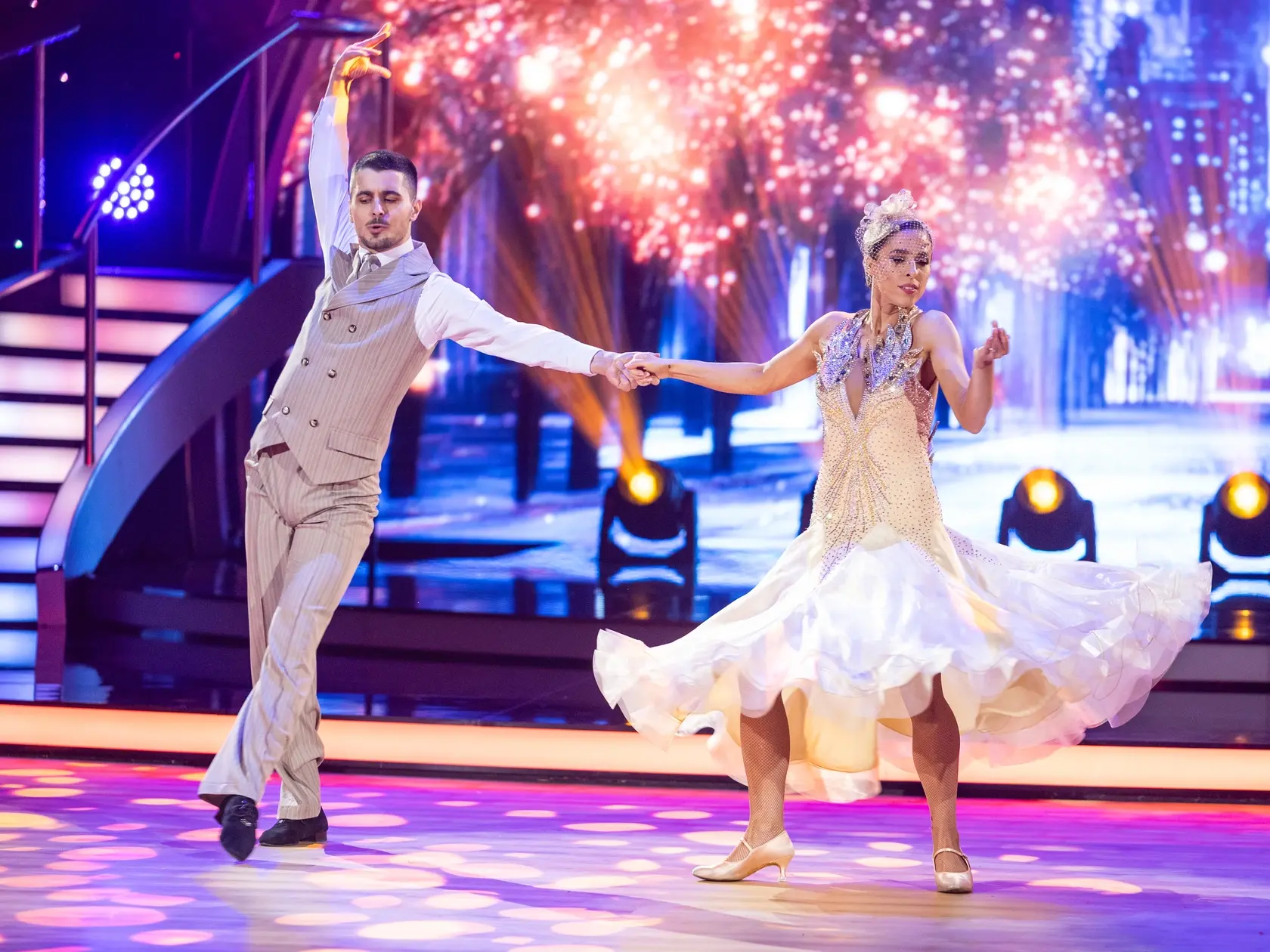 Na snímke Zuzana Porubjaková a Jaroslav Ihring počas šiesteho kola Let's dance 2025.