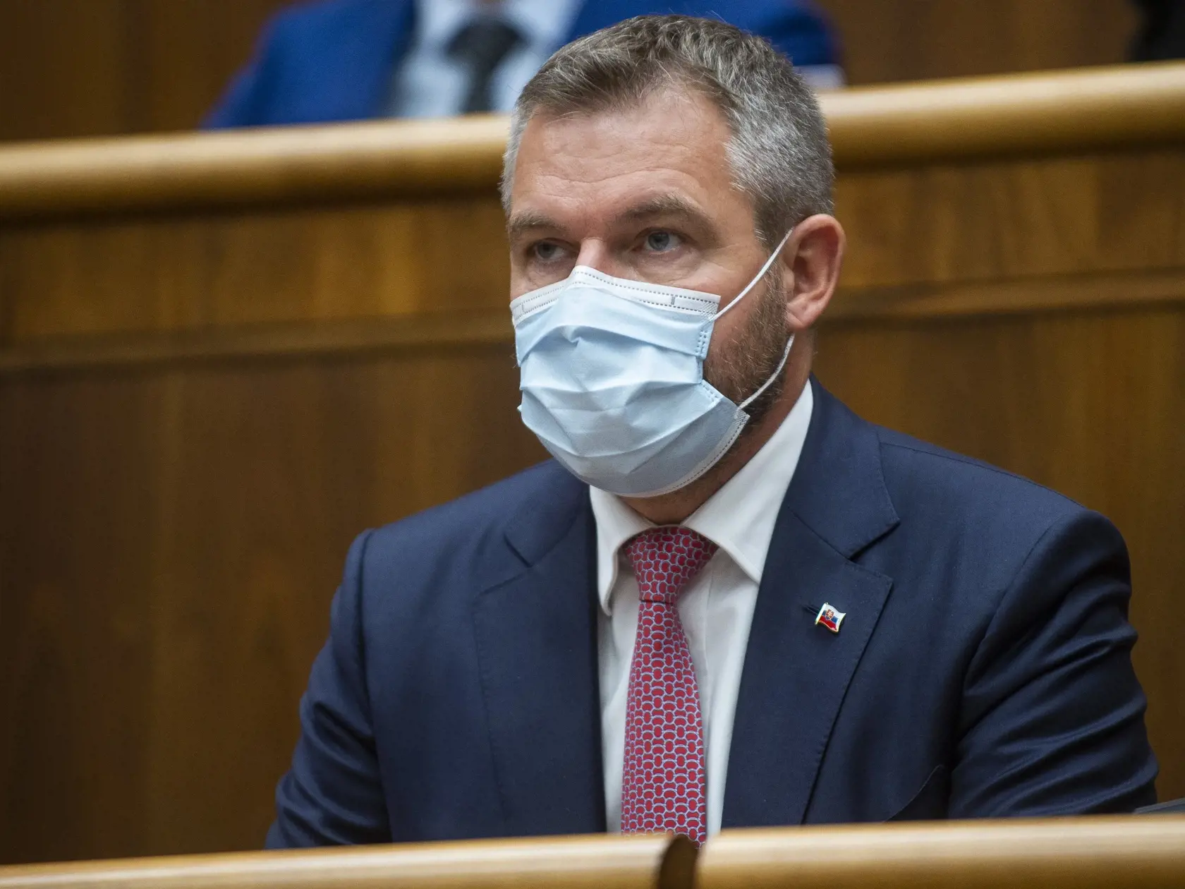 Na snímke podpredseda NR SR Peter Pellegrini (Smer-SD) počas rokovania 8. schôdze Národnej rady SR 4. júna 2020 v Bratislave. FOTO TASR - Jakub Kotian