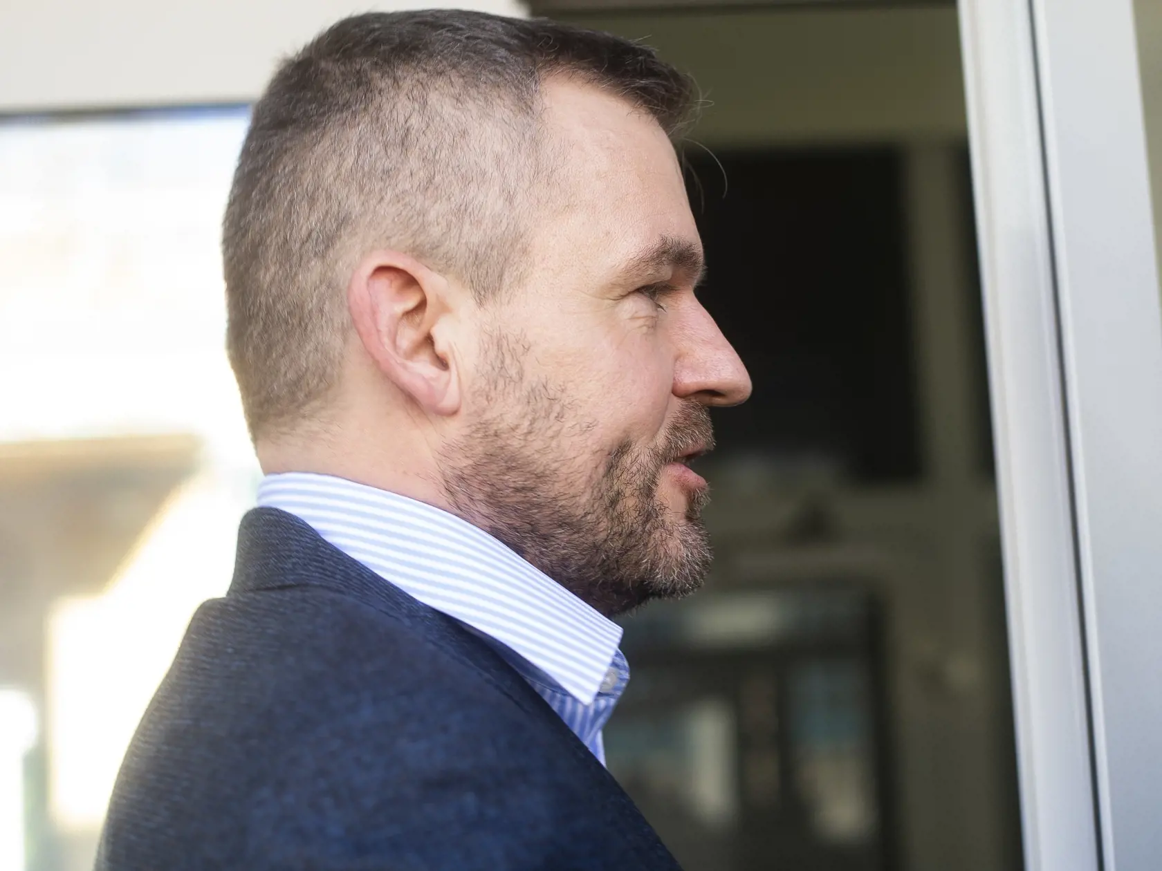 Na snímke predseda vlády SR Peter Pellegrini (Smer-SD) pred zasadnutím predsedníctva strany 10. Marca 2020 v Bratislave. FOTO TASR – Jakub Kotian