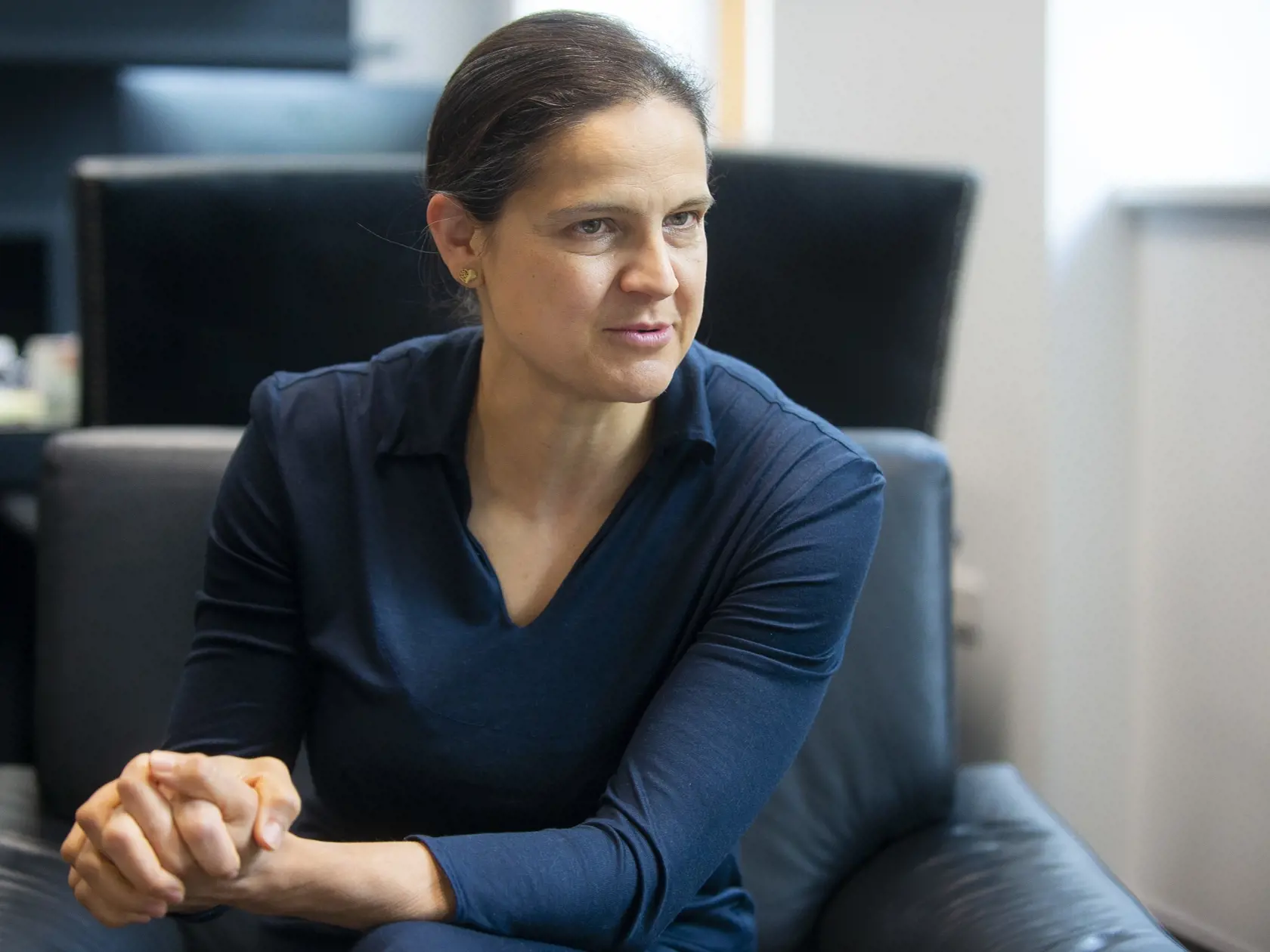 Na snímke ministerka spravodlivosti SR Mária Kolíková (Za ľudí) počas rozhovoru pre Tlačovú agentúru Slovenskej republiky. V Bratislave, 9. júna 2020 FOTO TASR - Jakub Kotian