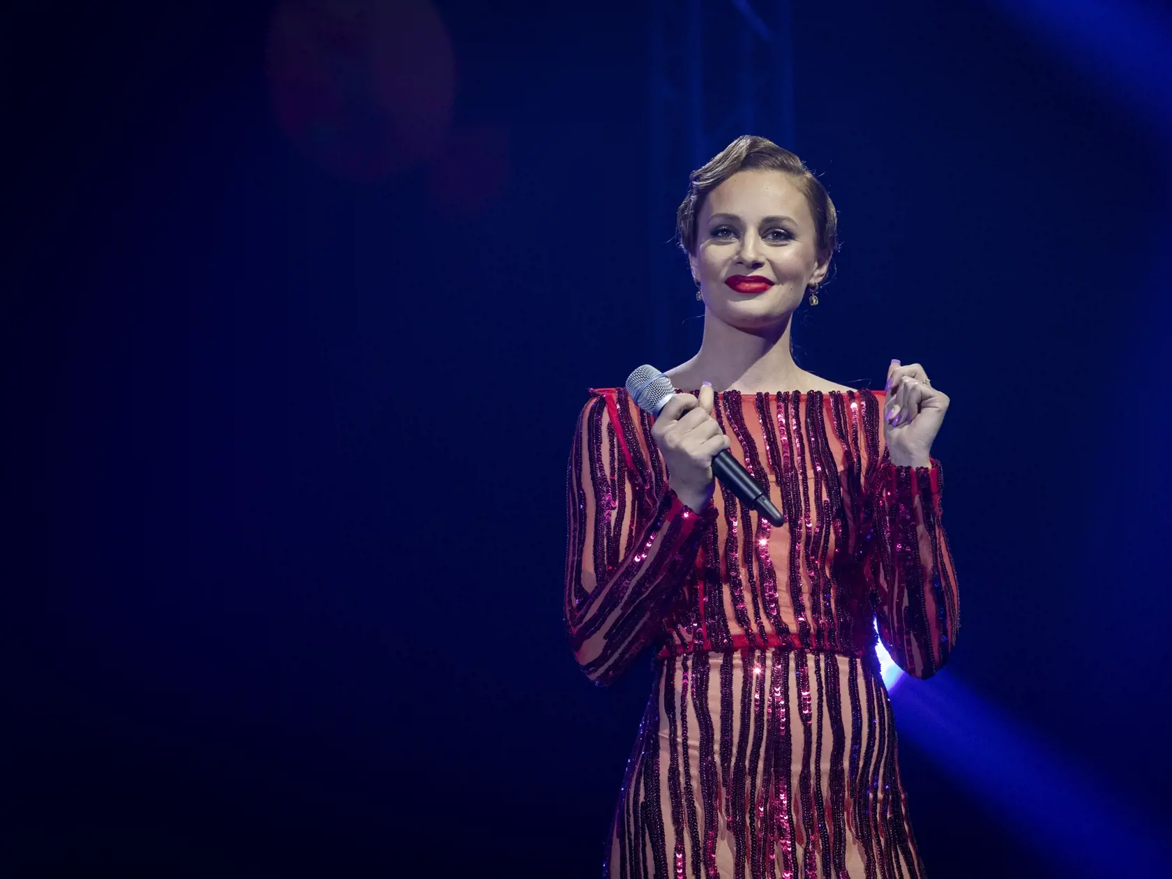 Koncert v bratislavskej Inchebe pri príležitosti 70-tych narodenín Jána Baláža, člena hudobnej skupiny Elán. Na snímke je Mária Čírová.
