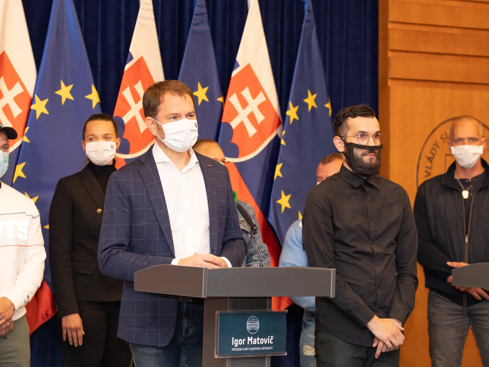 Brífing predsedu vlády Igora Matoviča po stretnutí so zástupcami majiteľov fitnescentier.