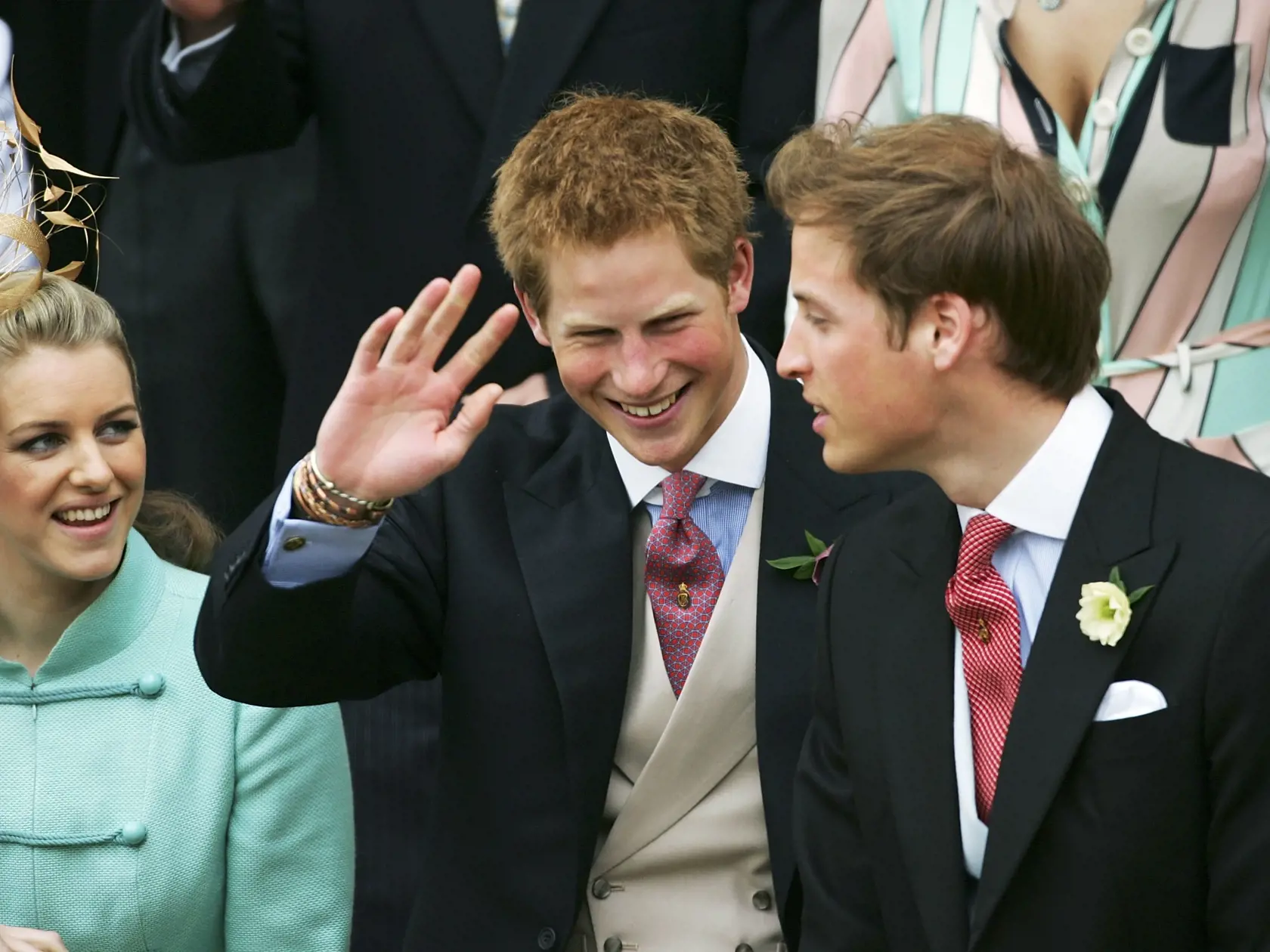 Laura Lopes so svojimi nevlastnými bratmi, princom Harrym a Williamom.