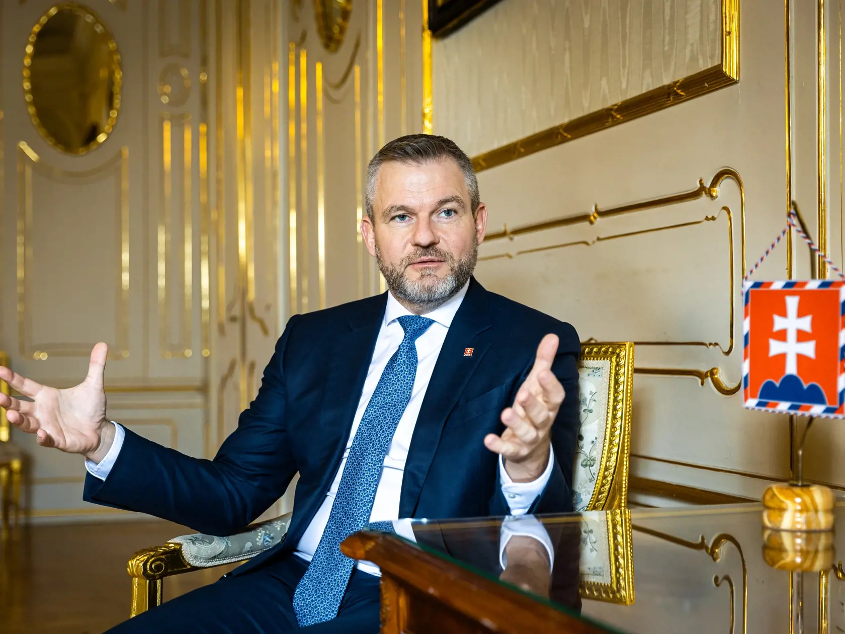 Prezident Slovenskej republiky Peter Pellegrini v Bratislave. 