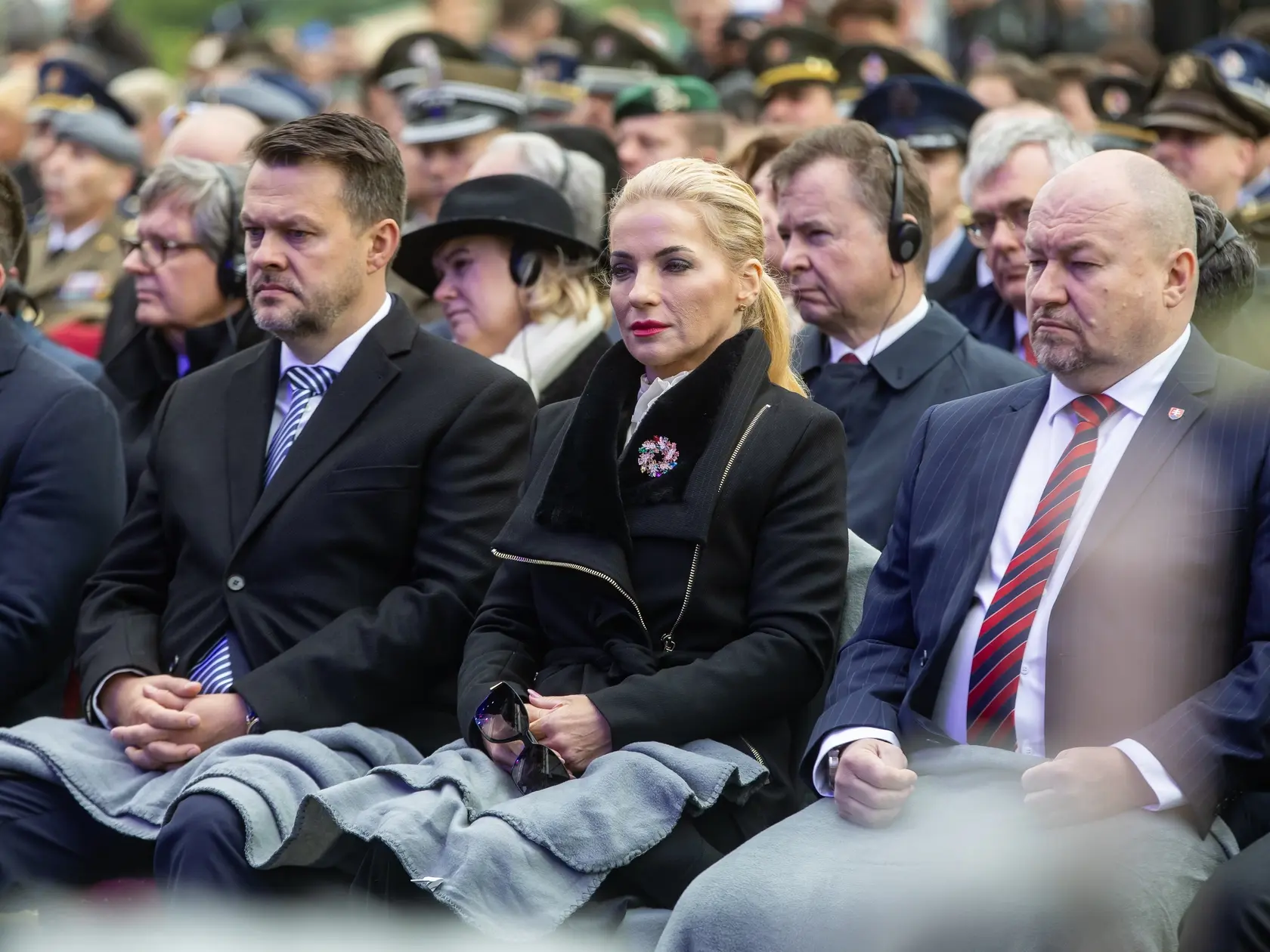Oslavy 80.výročia víťazstva nad fašizmom Piešťany 2025. Na snímke je Martina Šimkovičová.