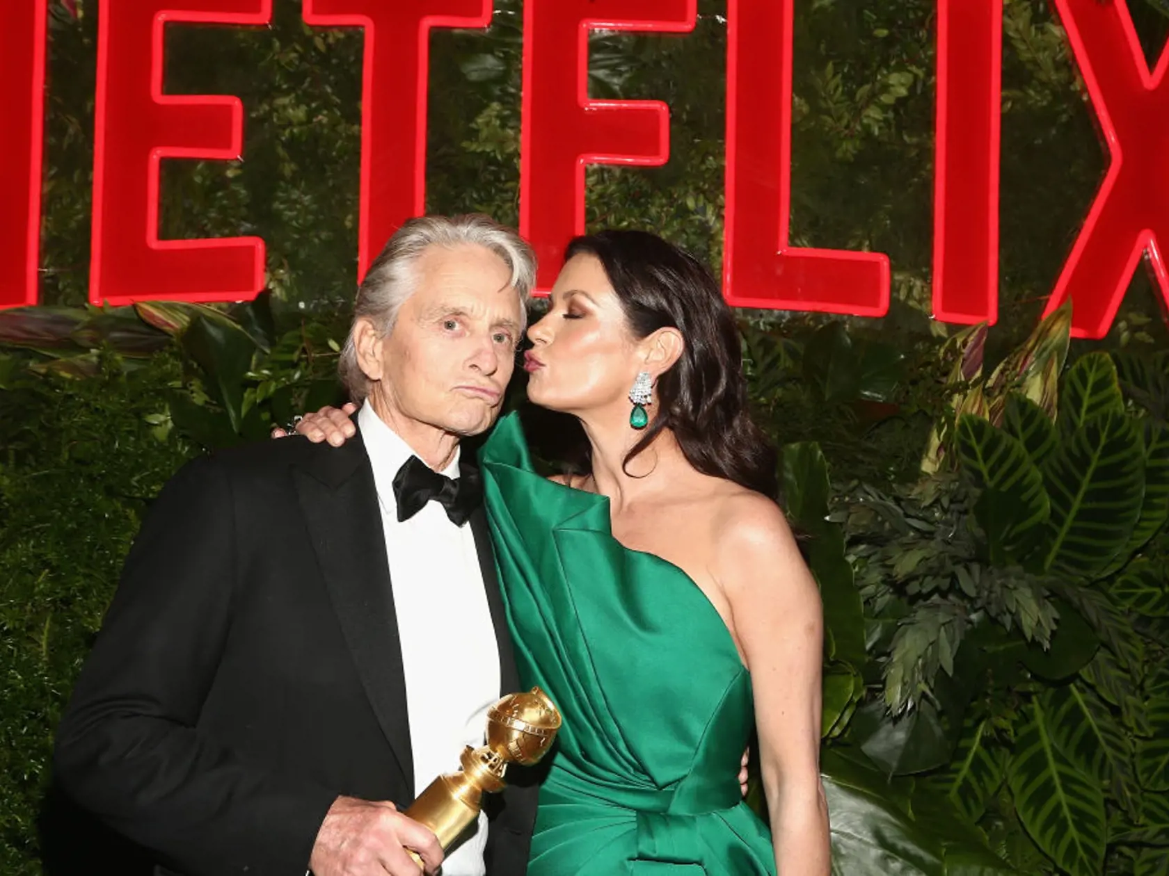 LOS ANGELES, CA - JANUARY 06:  Michael Douglas (L) and Catherine Zeta-Jones attend the Netflix 2019 Golden Globes After Party on January 6, 2019 in Los Angeles, California.  (Photo by Tommaso Boddi/Getty Images for Netflix)