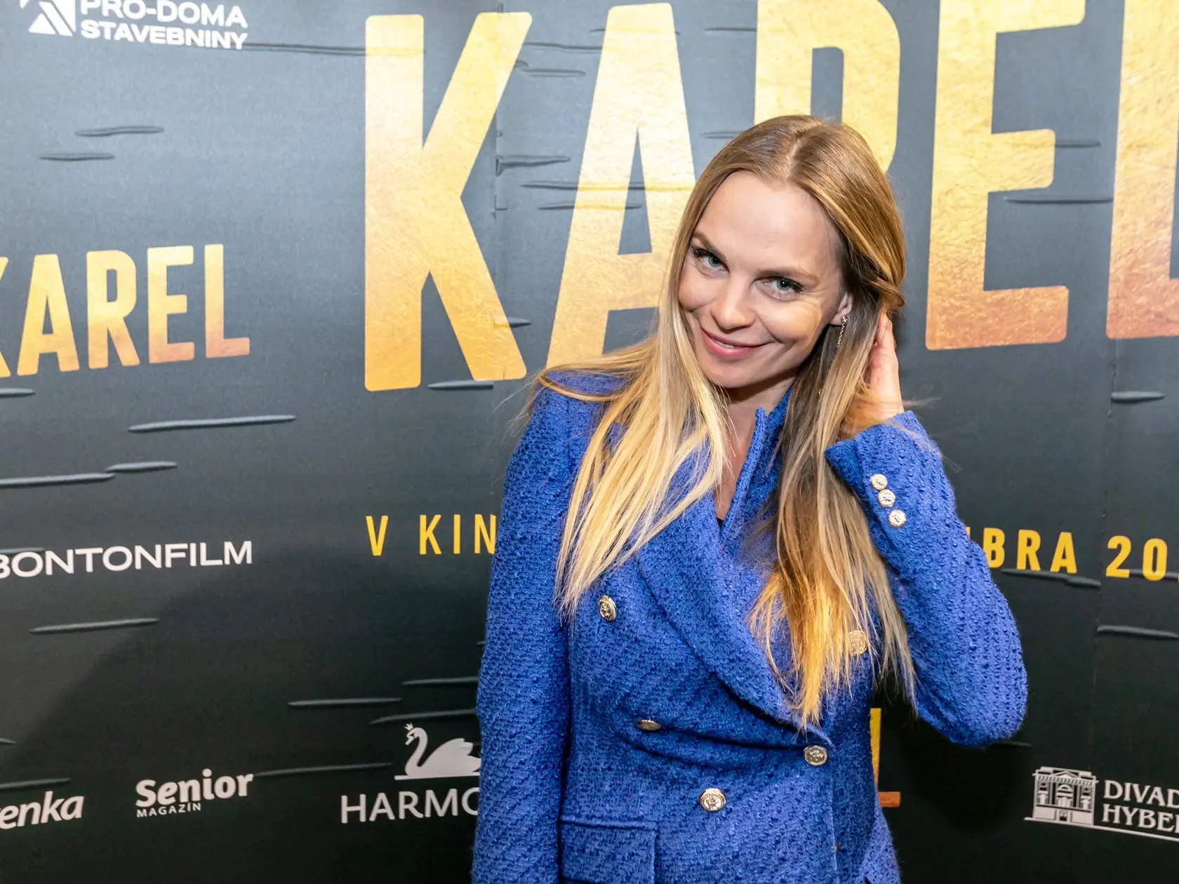 Slovenská premiéra dokumentárneho filmu zo súkromia českého speváka Karla Gotta. Na snímke je Milena Minichová. 