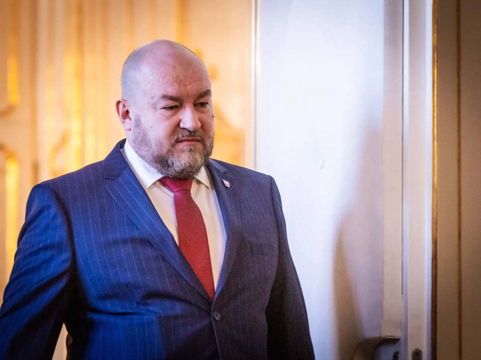 Prezident Slovenskej republiky Peter Pellegrini prijal poslanca Národnej rady SR Rudolfa Huliaka. Na snímke Rudolf Huliak.