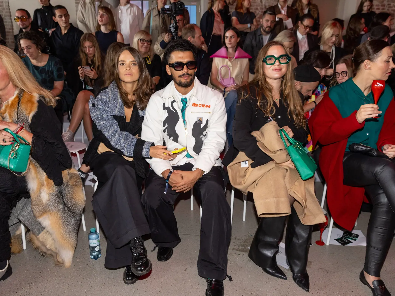 Módna šou Mercedes-Benz Fashion LIVE! 2024. Na snímke Kristína Svarinská s priateľom Miroslavom Baloghom.
