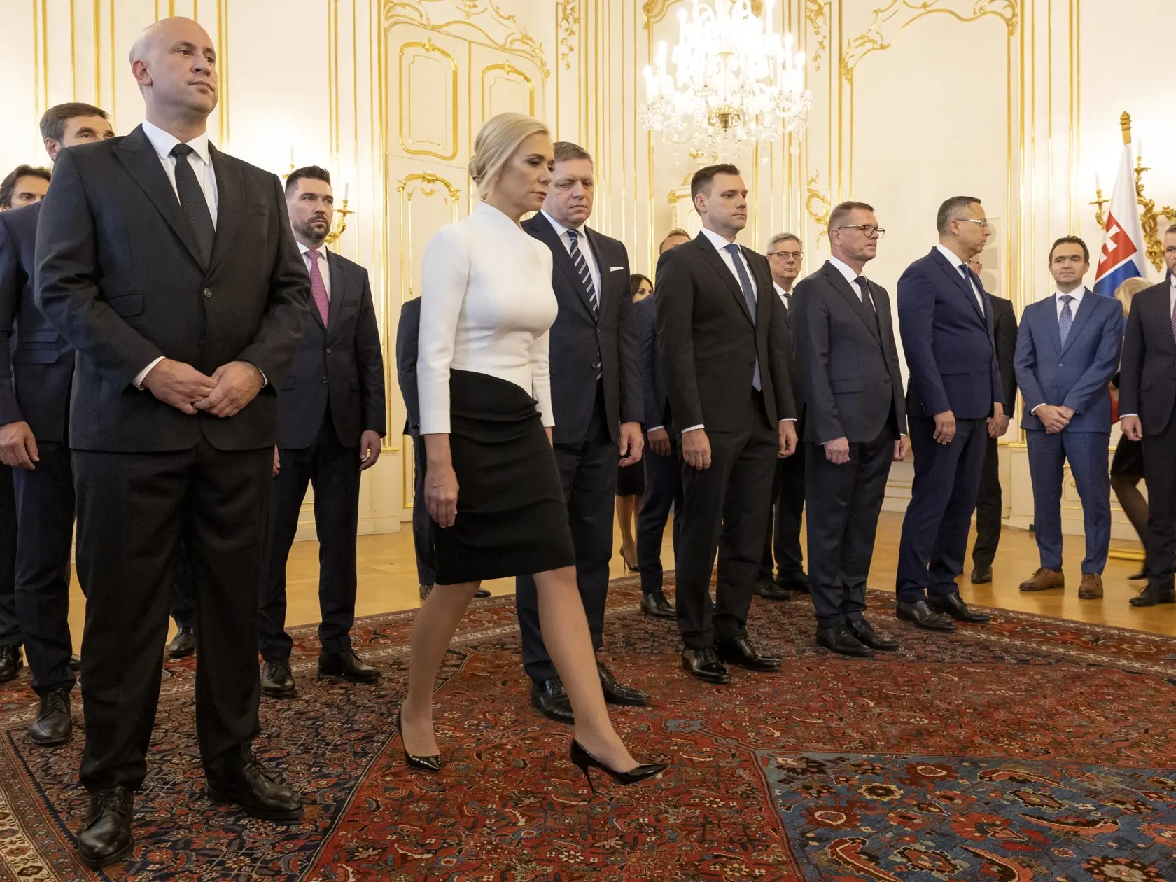 Prezidentka Slovenskej republiky Zuzana Čaputová vymenovala do funkcie nových členov vlády. Na snímke je Denisa Saková, ministerka hospodárstva Slovenskej republiky