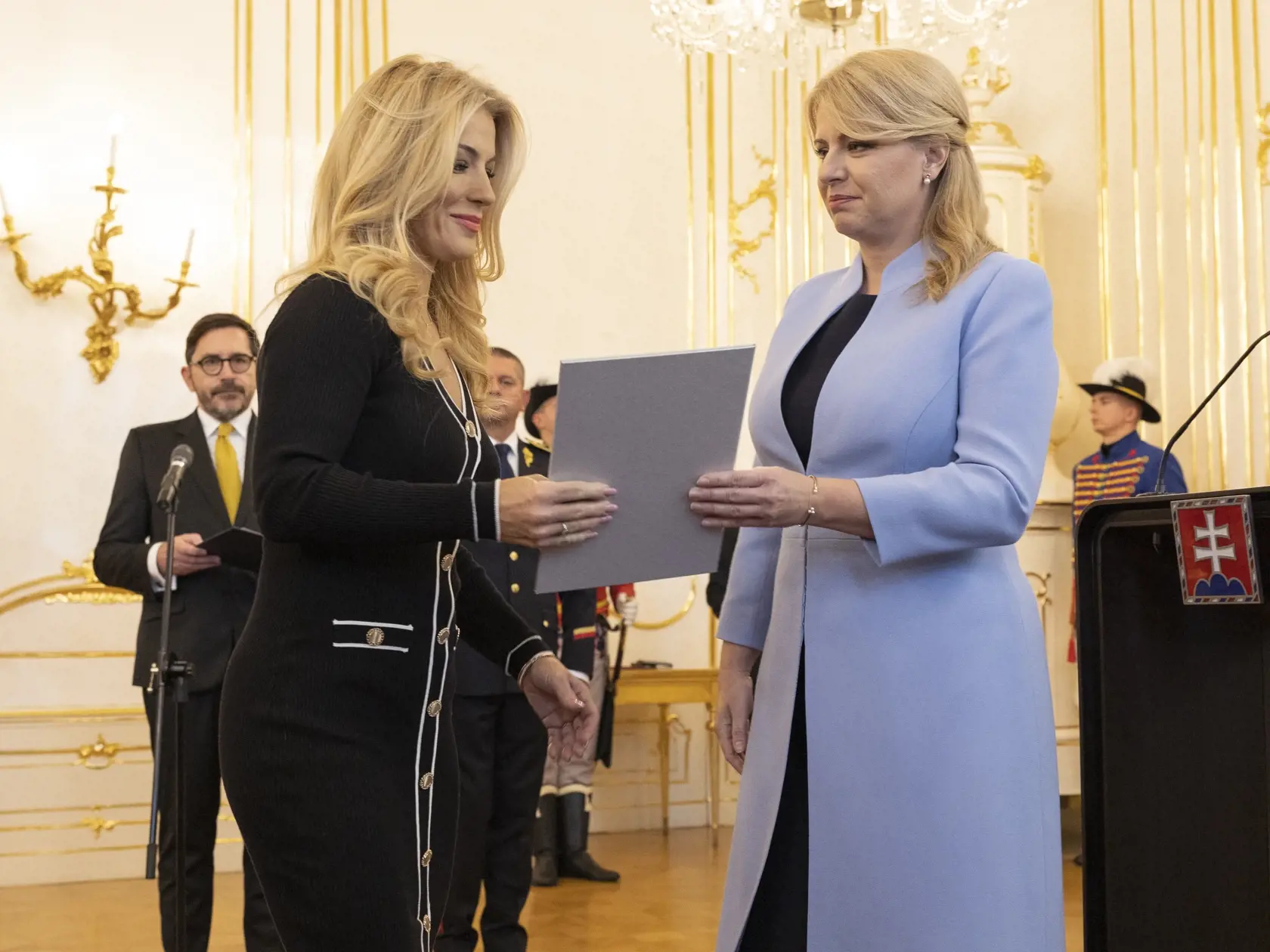 Prezidentka Slovenskej republiky Zuzana Čaputová vymenovala do funkcie nových členov vlády. Na snímke je Martina Šimkovičová, ministerka kultúry Slovenskej republiky.