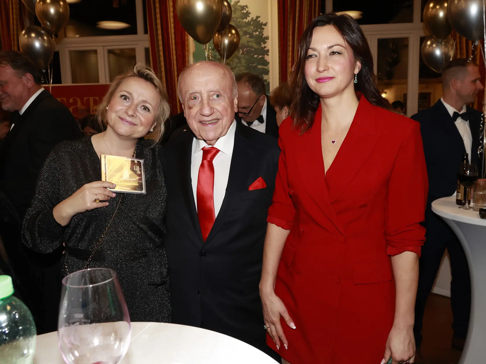 Felix Slováček s dcérou René a ex milenkou Luciou Gelemovou.