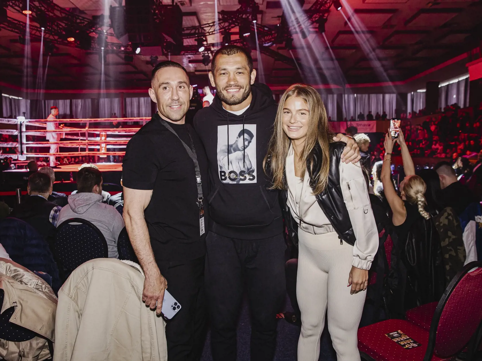 Na snimke Makhmud Muradov a Sabina Karásková počas podujatia Fight Night Challenge 4 v Trnave.