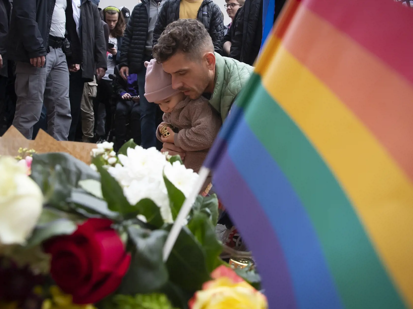 Spomienkový pochod za Matúša a Juraja, členov LGBT komunity, ktorých zastrelil radikalizovaný útočník v podniku Tepláreň na Zámockej ulici v Bratislave.
