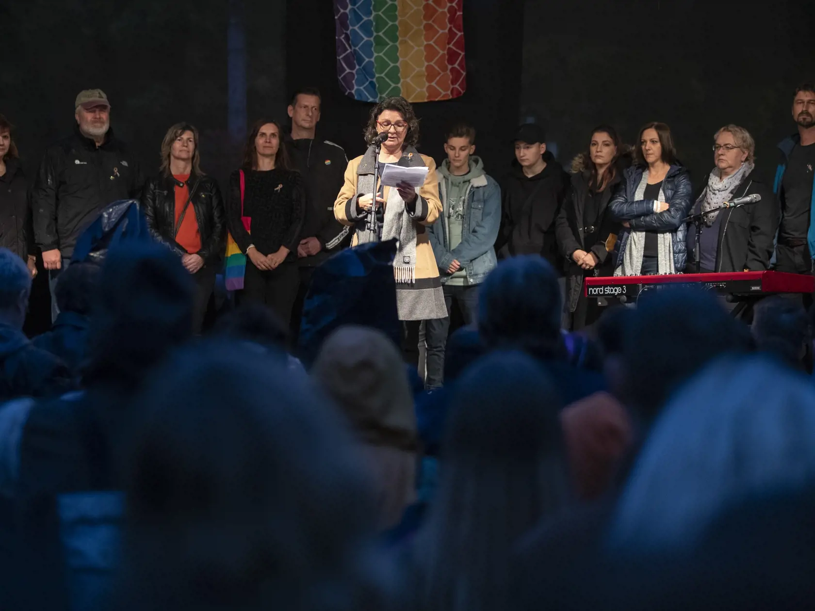 Spomienkový pochod za Matúša a Juraja, členov LGBT komunity, ktorých zastrelil radikalizovaný útočník v podniku Tepláreň na Zámockej ulici v Bratislave.