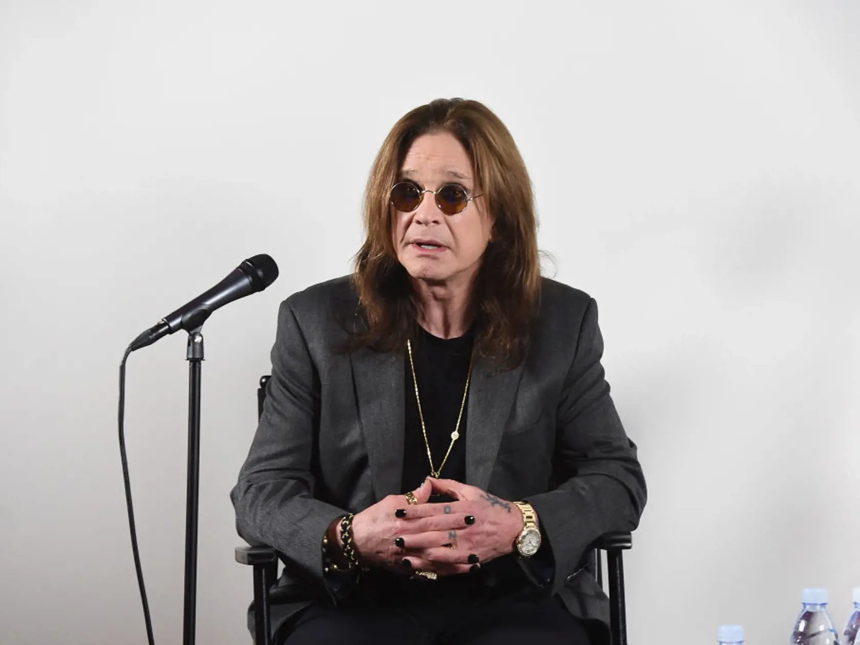 LOS ANGELES, CA - FEBRUARY 06:  Ozzy Osbourne Announces "No More Tours 2" Final World Tour at Press Conference at his Los Angeles Home on February 6, 2018 in Los Angeles, California.  (Photo by Kevin Winter/Getty Images for Live Nation)