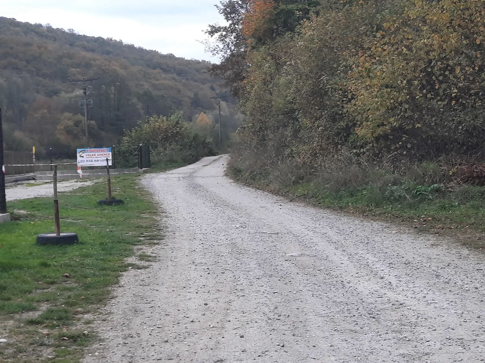 Cesta do lesa na ktorej bolo videné auto Juraja Krajčíka staršieho.