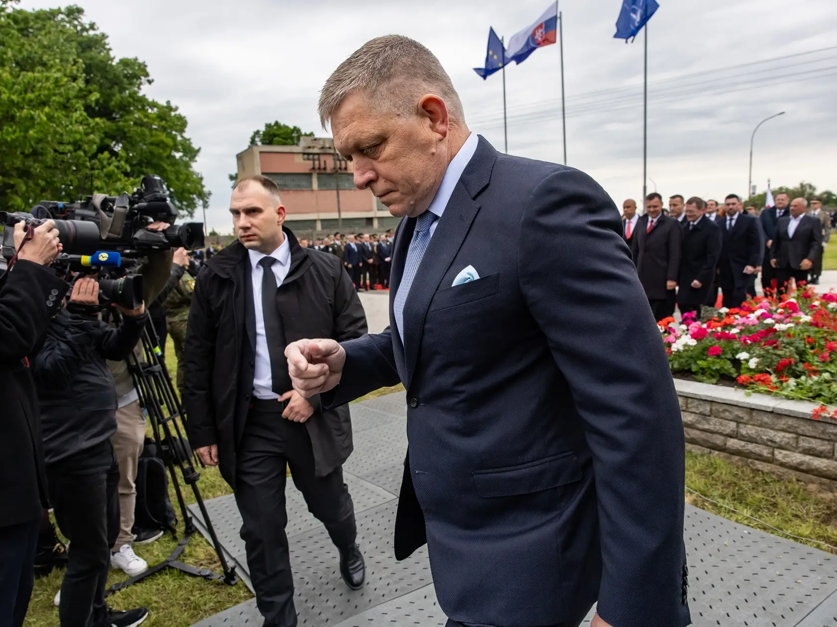 Oslavy 80.výročia víťazstva nad fašizmom Piešťany 2025. Na snímke je Robert Fico.