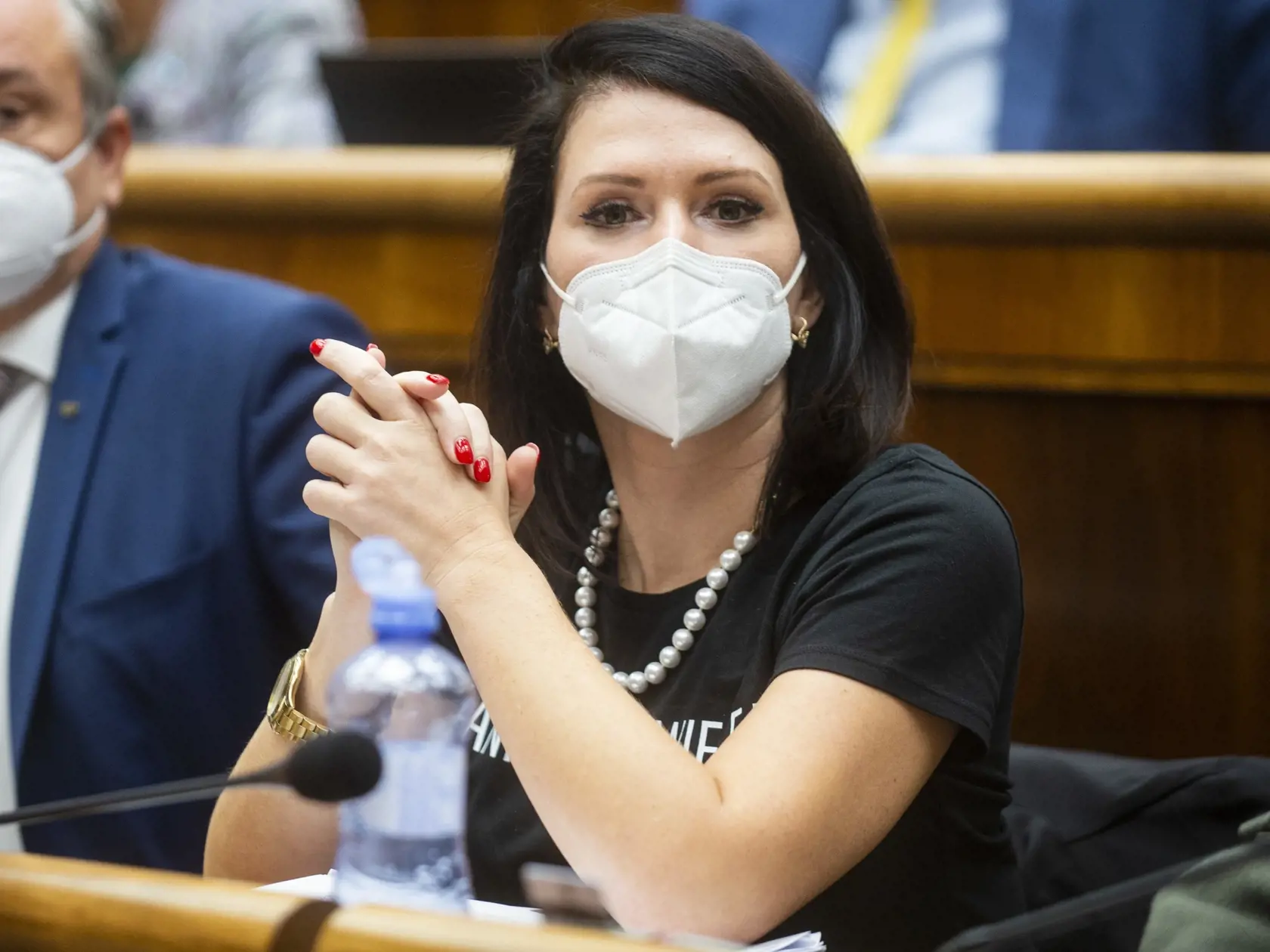 Na snímke poslankyňa NR SR Jana Bittó Cigániková (SAS) počas rokovania 48. schôdze Národnej rady SR 9. novembra 2021 v Bratislave. FOTO TASR - Jakub Kotian