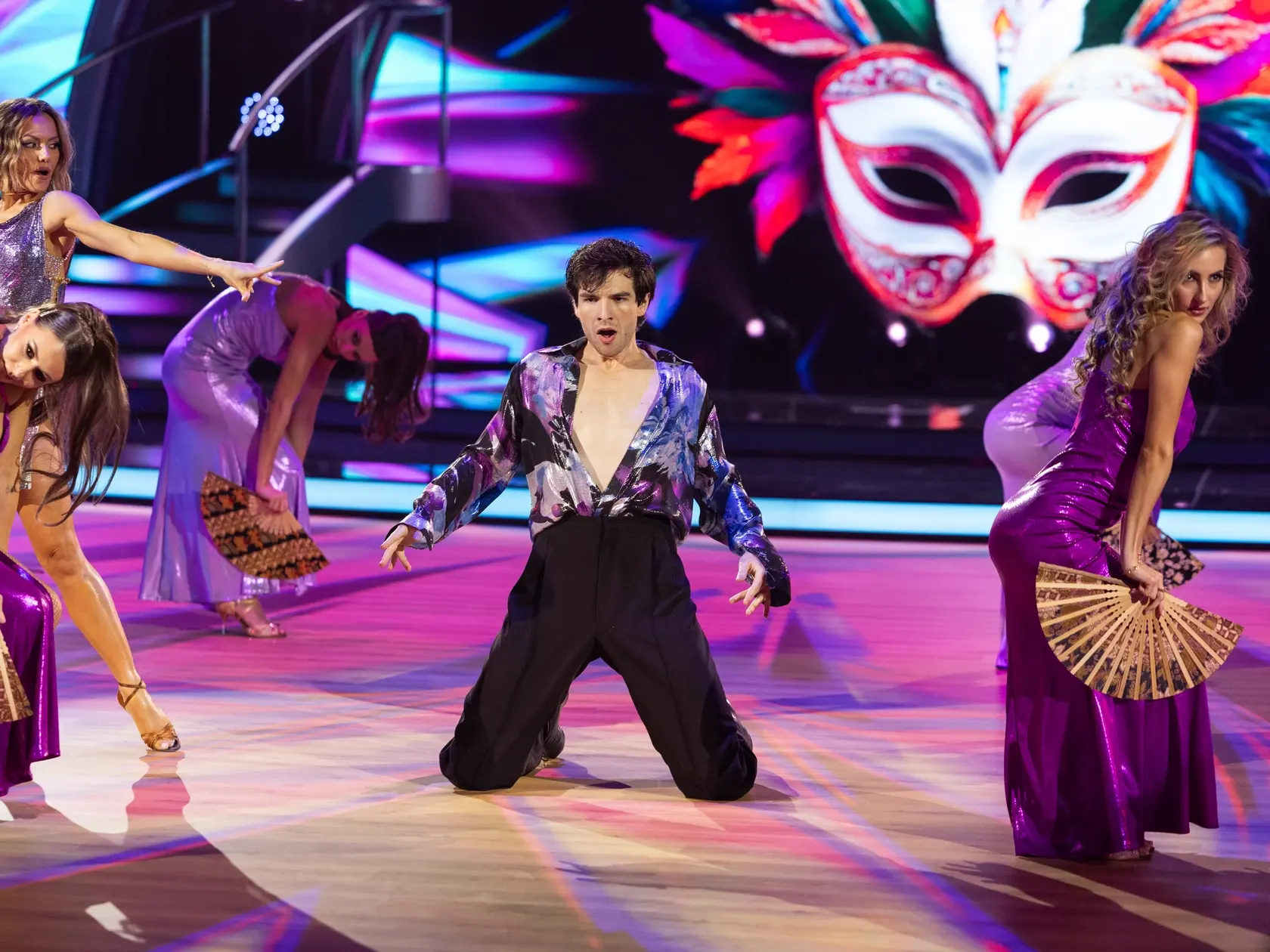 Na snímke Kristián Baran a Dominika Rošková počas šiesteho kola Let's dance 2025.