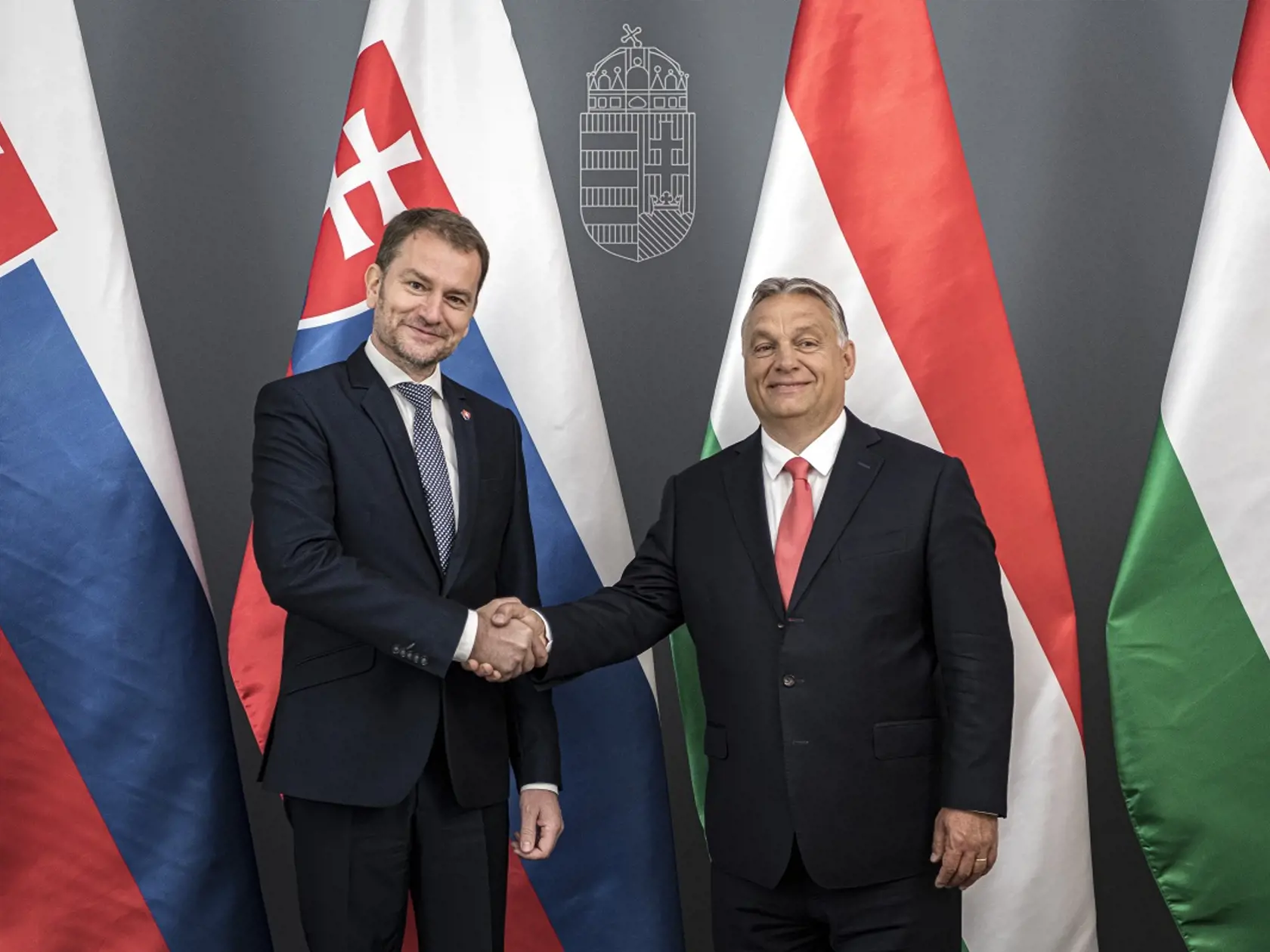 Slovenský expremiér Igor Matovič a maďarský premiér Viktor Orbán