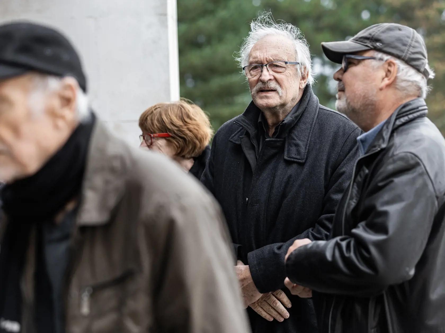 Posledná rozlúčka s herečkou Evou Rysovou v bratislavskom krematóriu. Na snímke František Kovár.