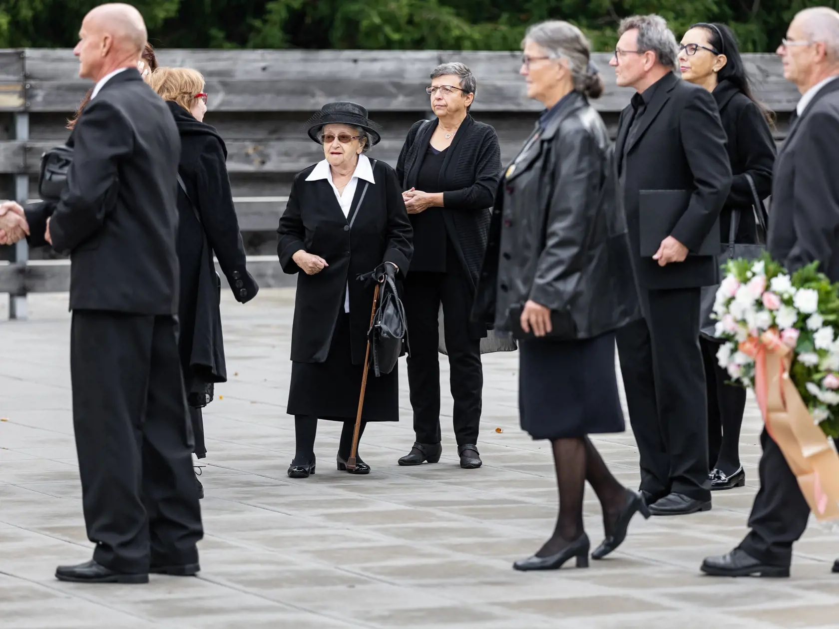 Posledná rozlúčka s herečkou Evou Rysovou v bratislavskom krematóriu.