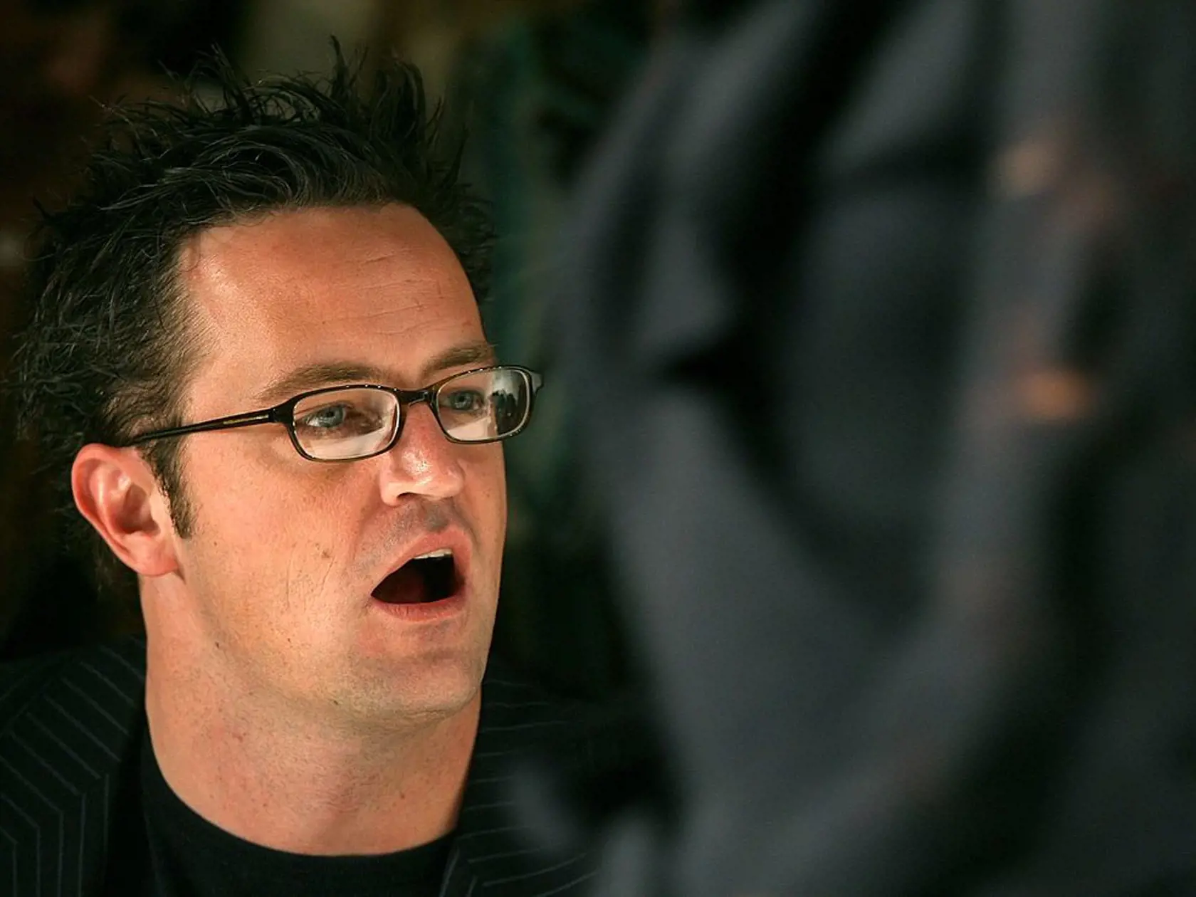 CULVER CITY, CA - MARCH 19:  Actor Matthew Perry sits in the front row at the Ya Ya Fall 2006 show during Mercedes-Benz Fashion Week at Smashbox Studios on March 19, 2006 in Culver City, California.  (Photo by Karl Walter/Getty Images)
