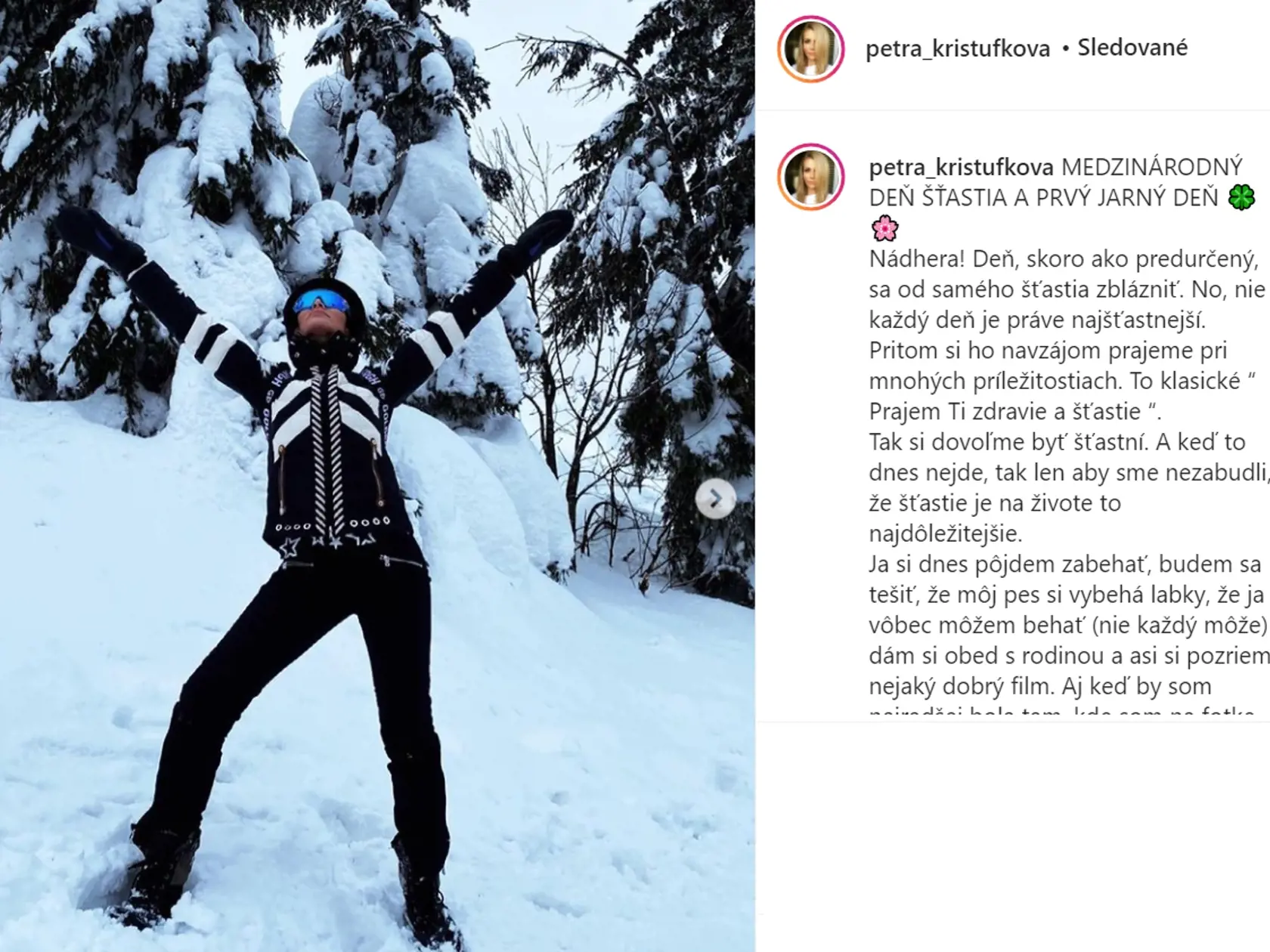 Luxusne nahodená Petra Krištúfková.