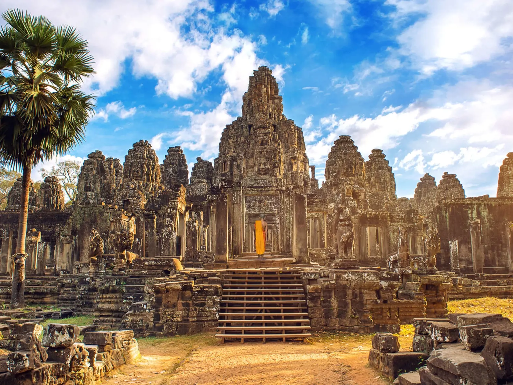 Chrám Bayon, Kambodža.