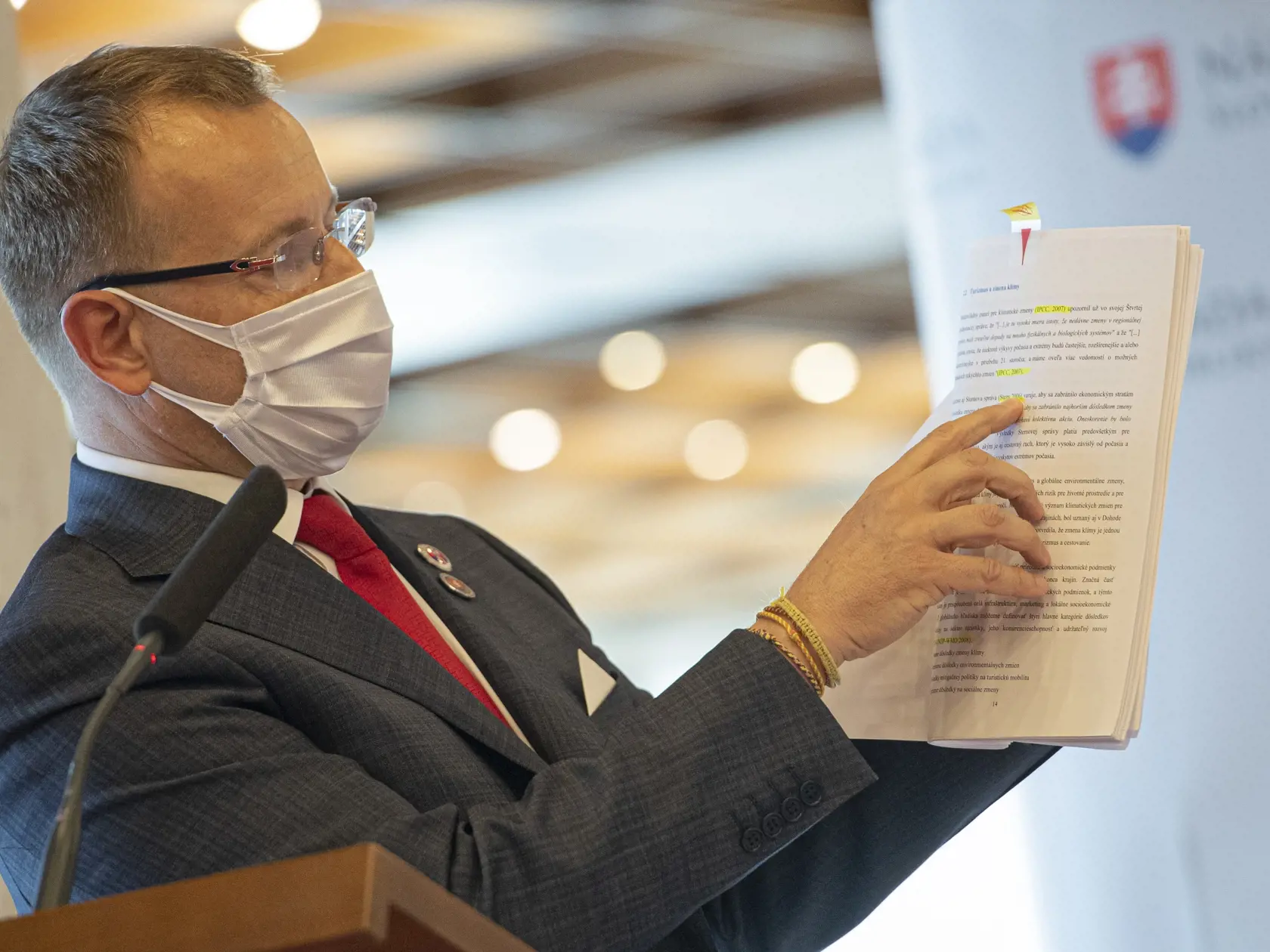 Na snímke predseda Národnej rady SR Boris Kollár počas brífingu ohľadom svojej diplomovej práce.  Bratislava, 23. júna 2020.  FOTO TASR - Michal Svítok