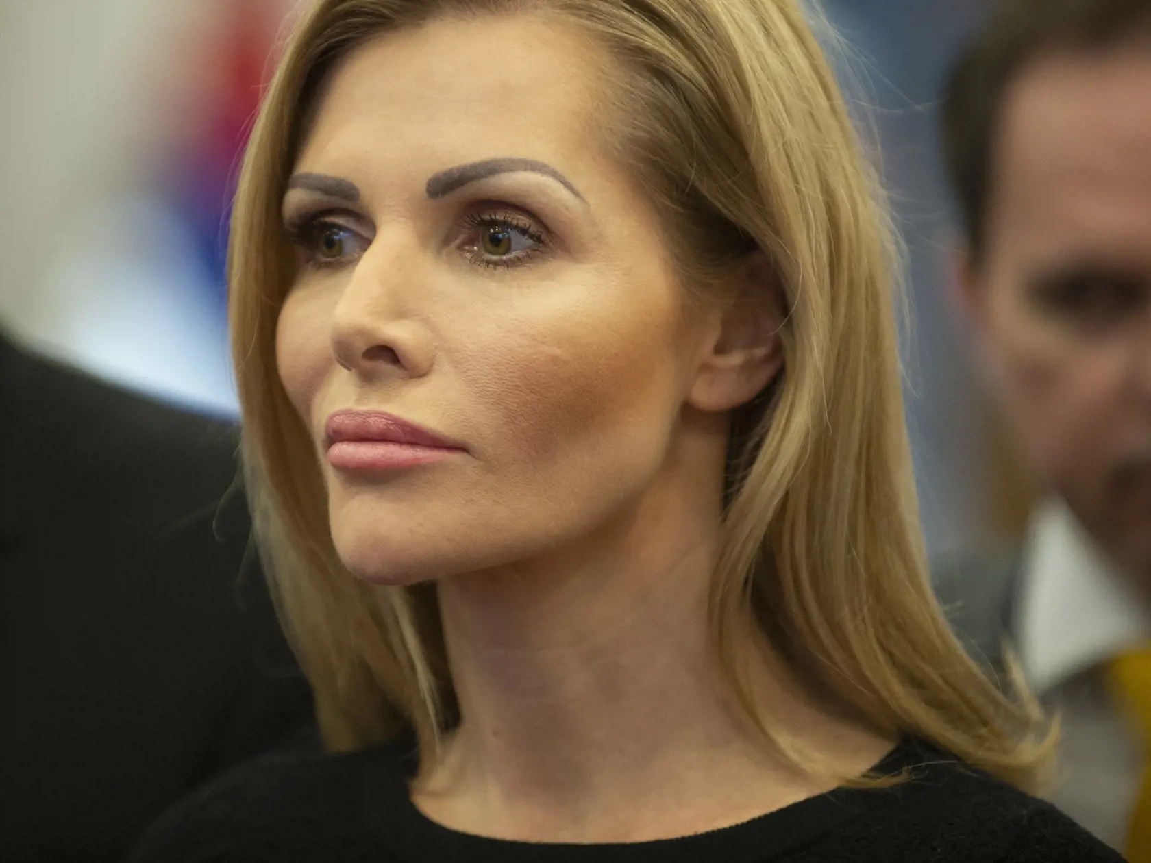 Na snímke poslankyňa NR SR Petra Krištúfková (Sme rodina) počas tlačovej konferencie k predstaveniu kandidačnej listiny hnutia Sme rodina do parlamentných volieb 28. novembra 2019 v Bratislave. FOTO TASR - Jakub Kotian