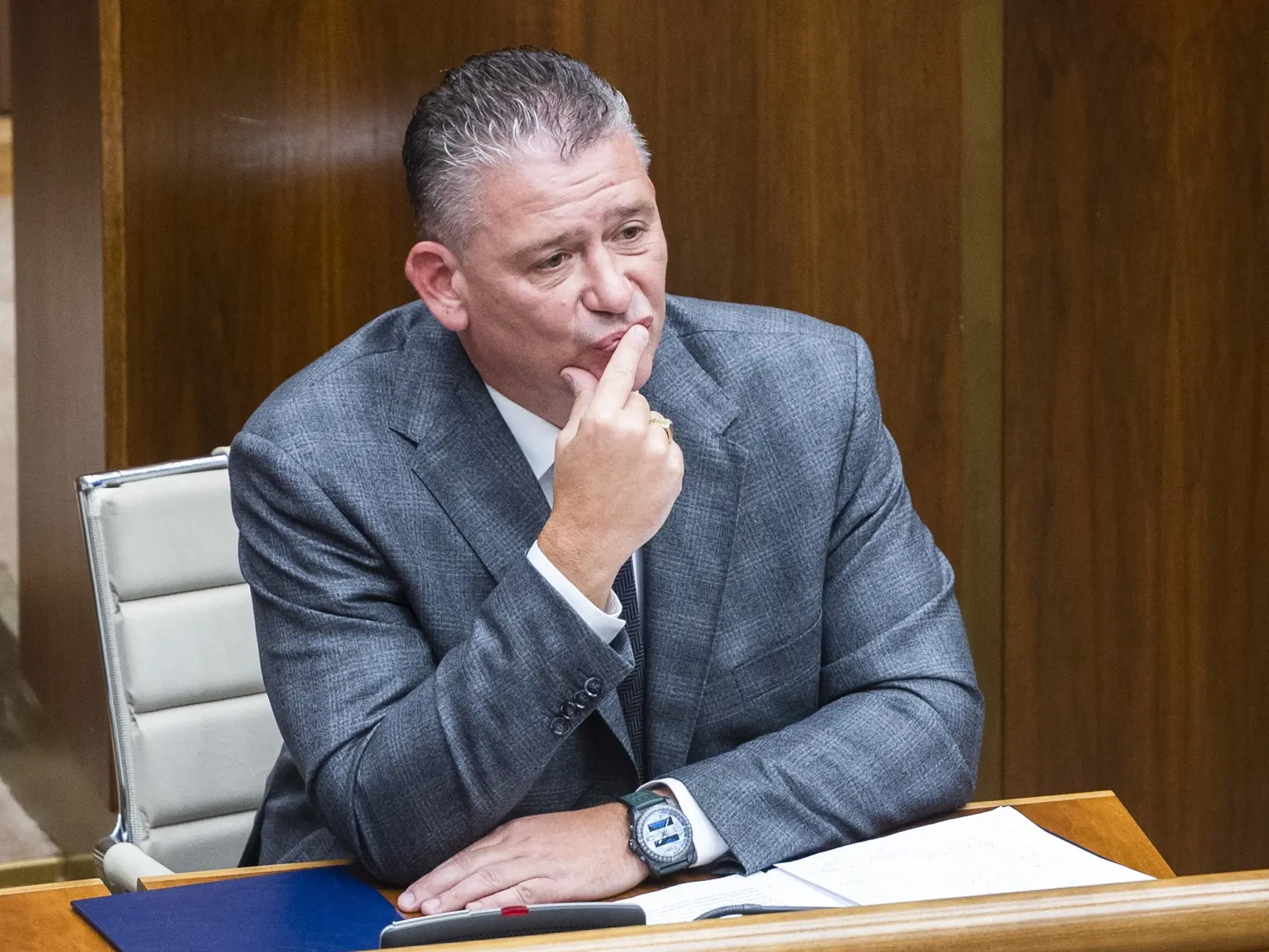 Na snímke minister vnútra SR Roman Mikulec (OĽaNO) počas 71. schôdze Národnej rady SR v Bratislave 13. septembra 2022. FOTO TASR - Jaroslav Novák