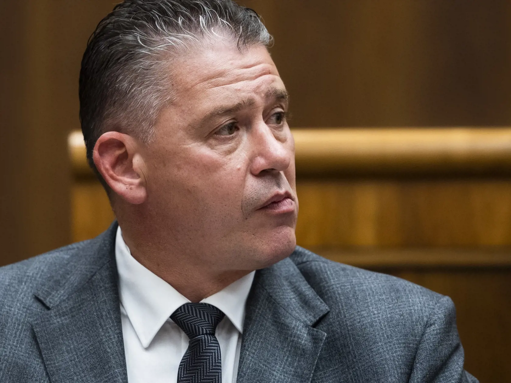 Na snímke minister vnútra SR Roman Mikulec (OĽaNO) počas 71. schôdze Národnej rady SR v Bratislave 13. septembra 2022. FOTO TASR - Jaroslav Novák 