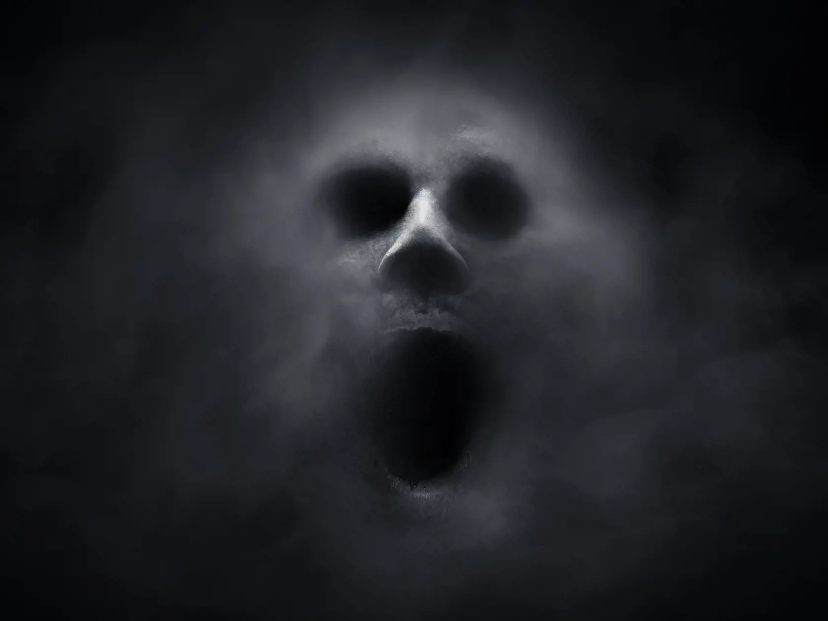 Scary,Ghost,On,Dark,Background