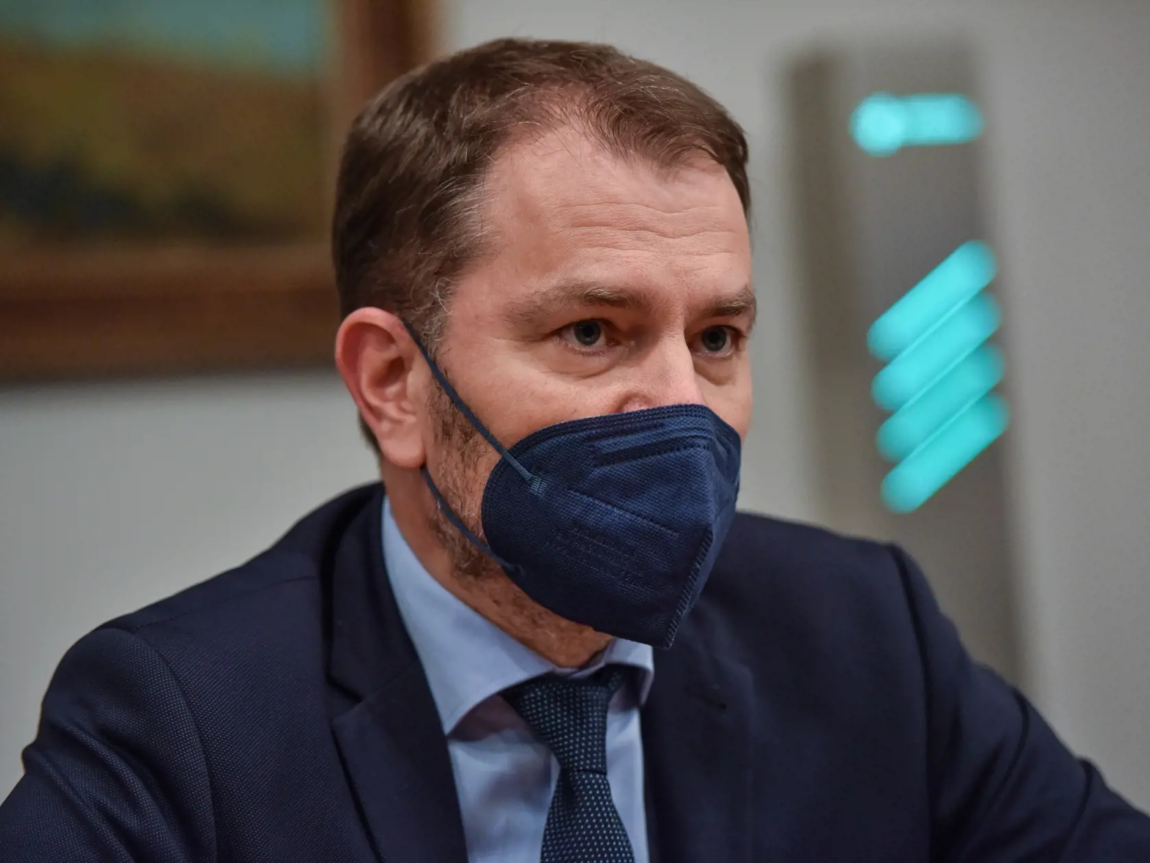 Na snímke  vicepremiér a minister financií Igor Matovič (OĽANO) počas rozhovoru pre Tlačovú agentúru Slovenskej republiky (TASR) 22. decembra 2021 v Bratislave. FOTO TASR - Pavol Zachar