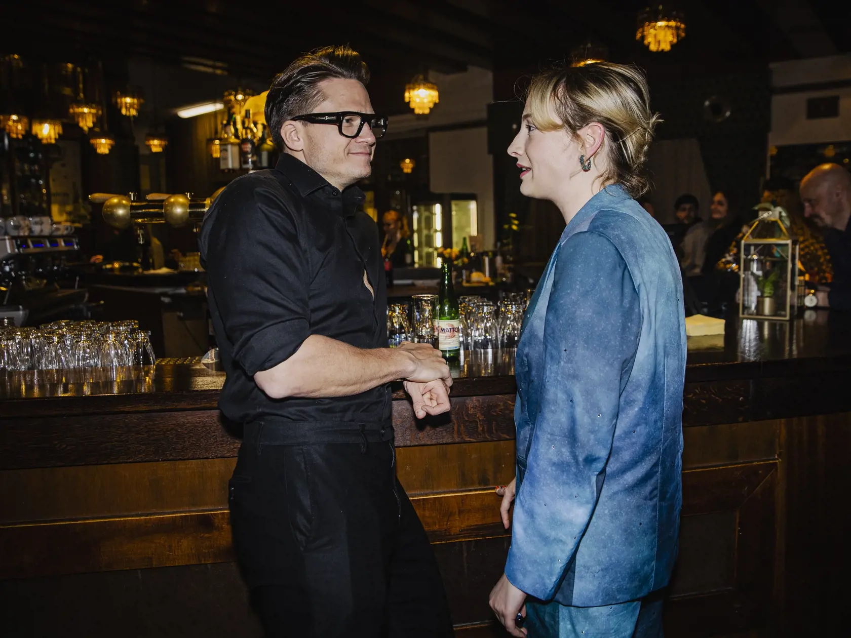 Na snímke Anna Fialová a Ondřej Brzobohatý počas slávnostnej premiéry minisérie Iveta - skutočný príbeh Ivety Bartošovej pokračuje, ktorá sa konala v pražskom kine Lucerna.